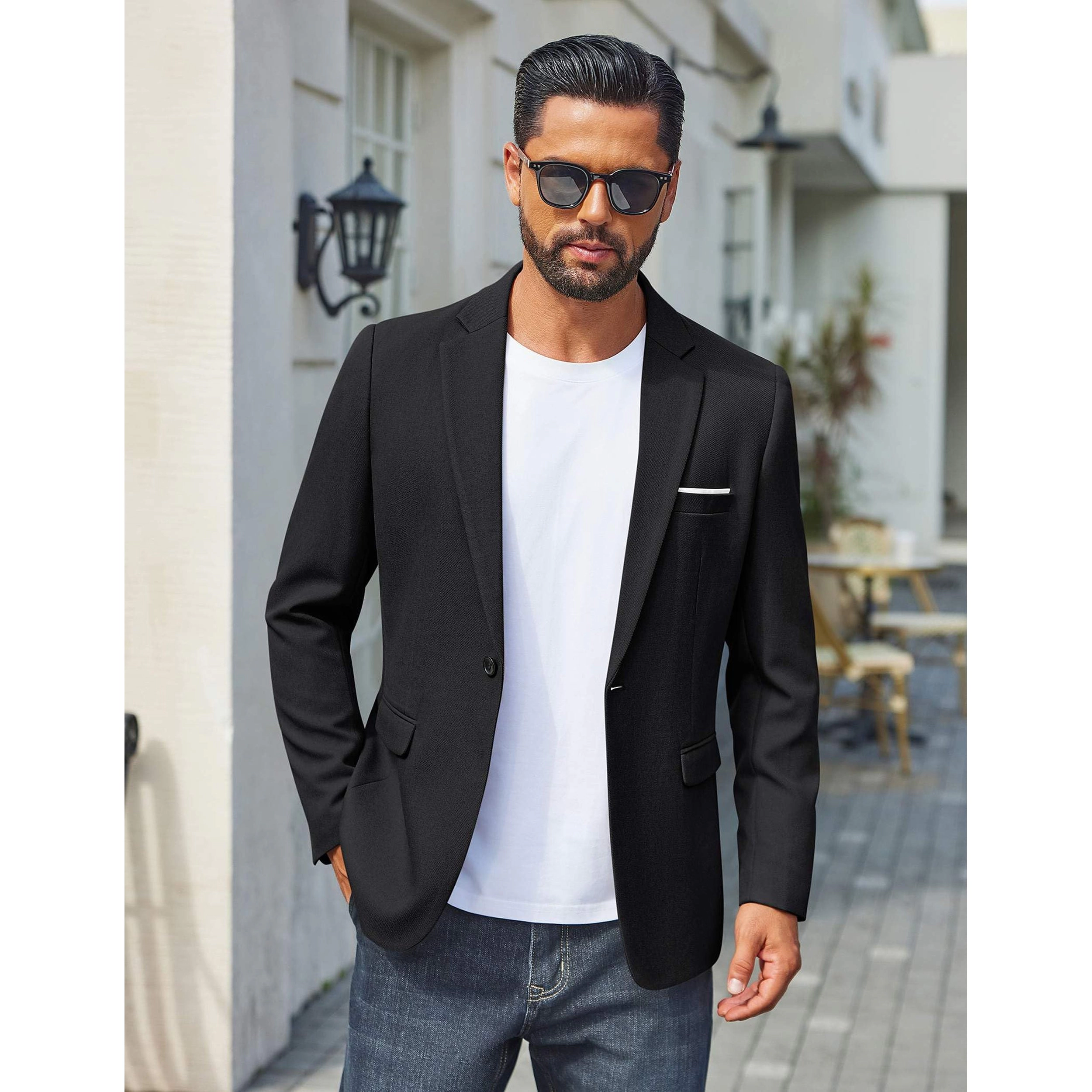 COOFANDY Men's Slim Fit Notch Lapel Casual Blazer Sport Coat Suit Jacket