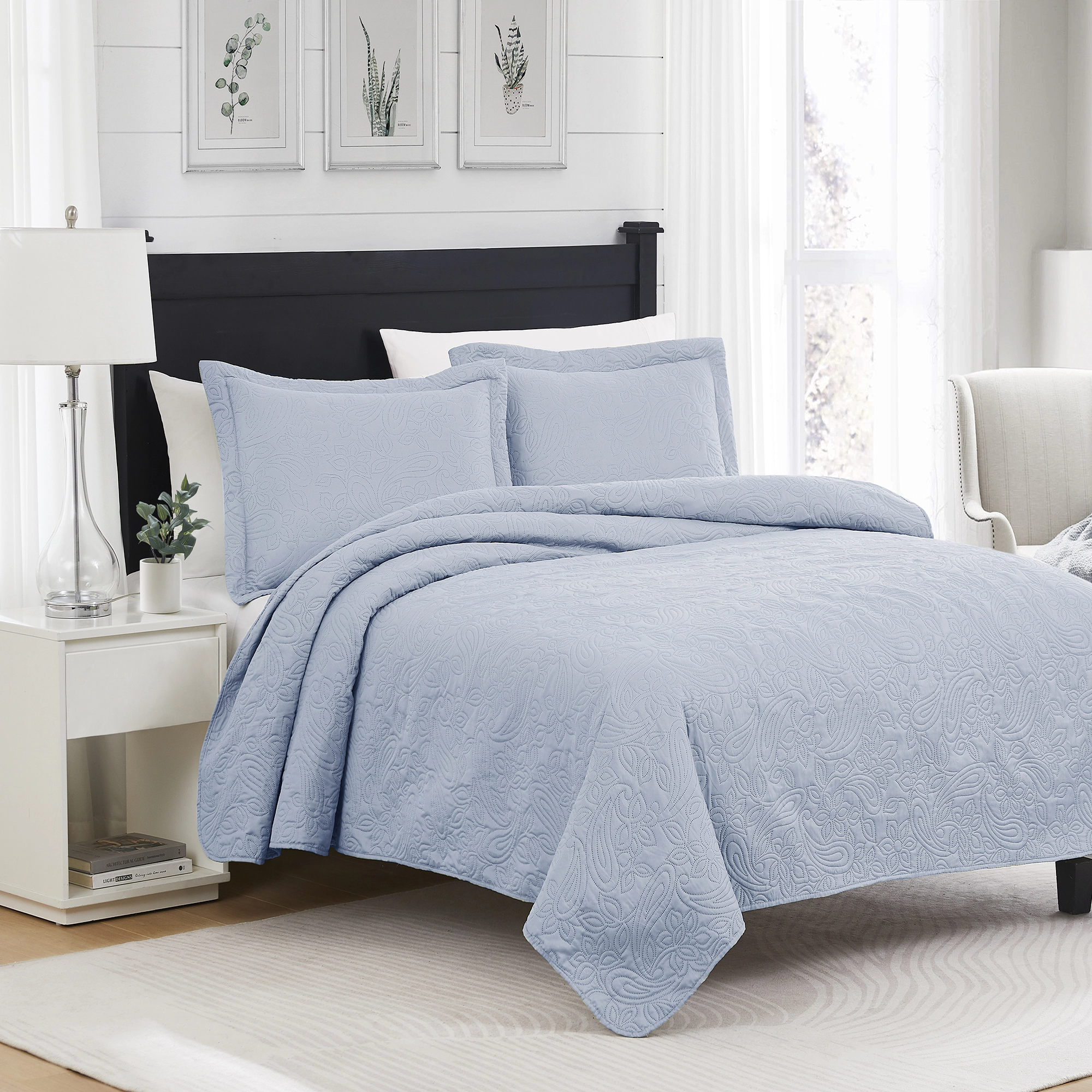 RT Designers Collection Milla 3pc Pinsonic All Season Quilt Set for Revitalize Bedroom