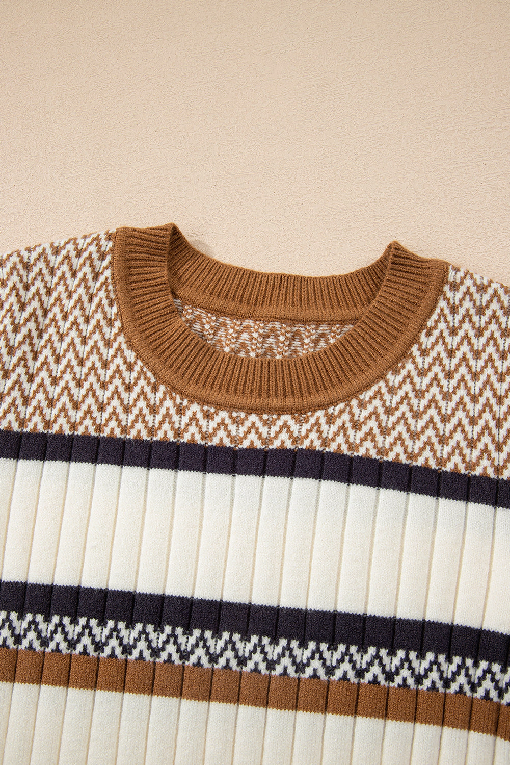 Threaded Pear Women's Avery Ribbed Trim Slim Sweater