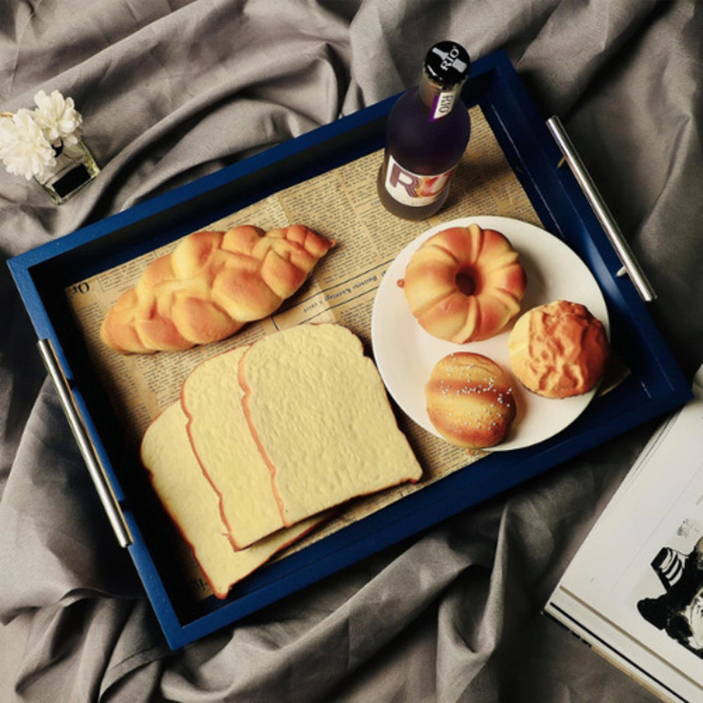 Luxe Furnishings Wooden Serving Table Tray
