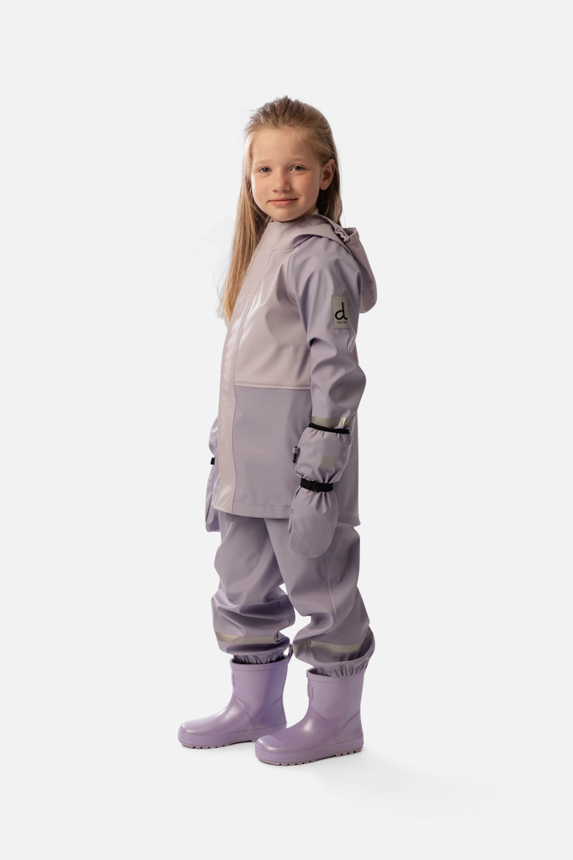 Deux par Girls Color-Block Raglan Sleeve Hooded Rain Jacket