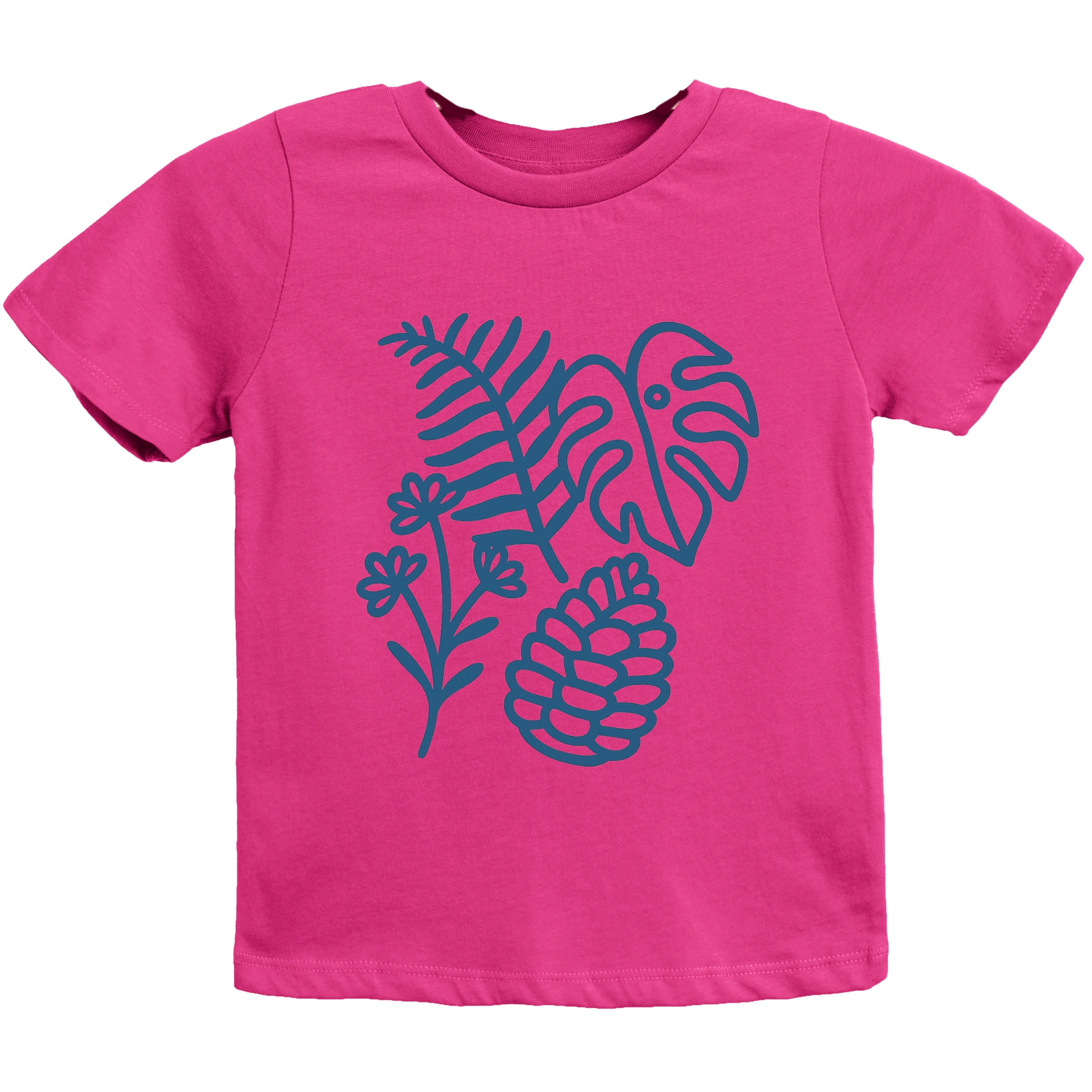 The Juniper Shop - Blue Plants Outline Youth Short Sleeve Graphic T-Shirt