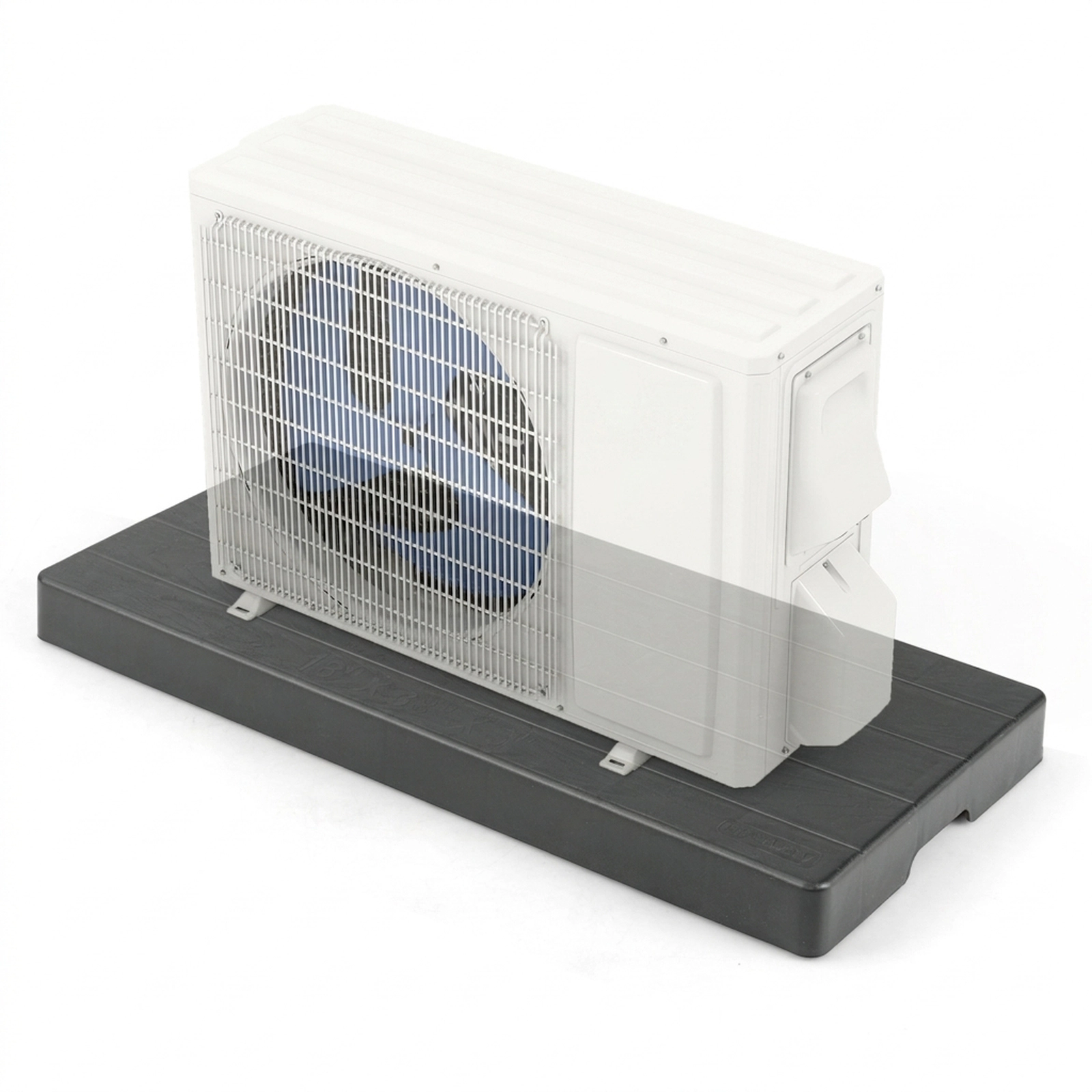 SUGIFT 38-in x 18-in x 3-in 1000-lb Capacity Gray Mini Split Condenser Pad for Ductless Heat Pump HVAC
