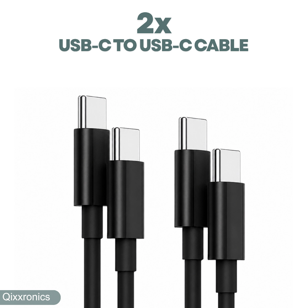 Qixxronics 3FT USB-C to Cable for Charging and Data Transfer 2-Pack