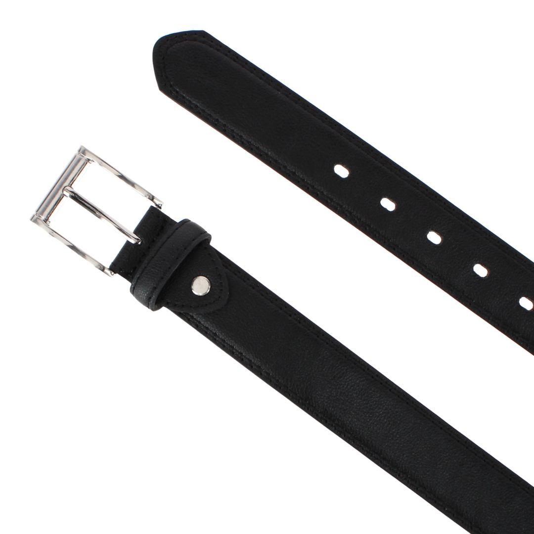CTM Men's 1.25 Inch Wide Leather Belt with Edge Detail
