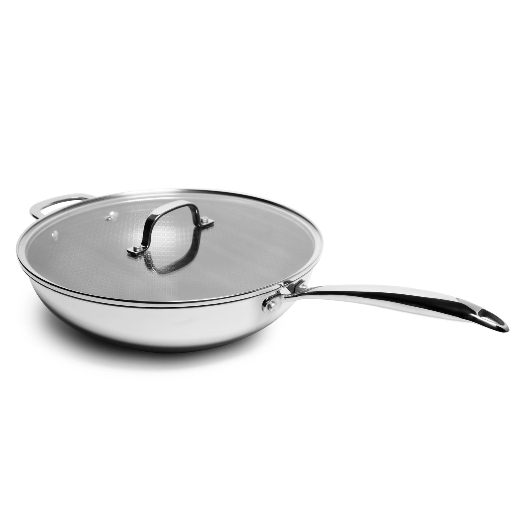 Lexi Home 5-Quart Tri-Ply Stainless Steel Wok, Induction & Oven Safe
