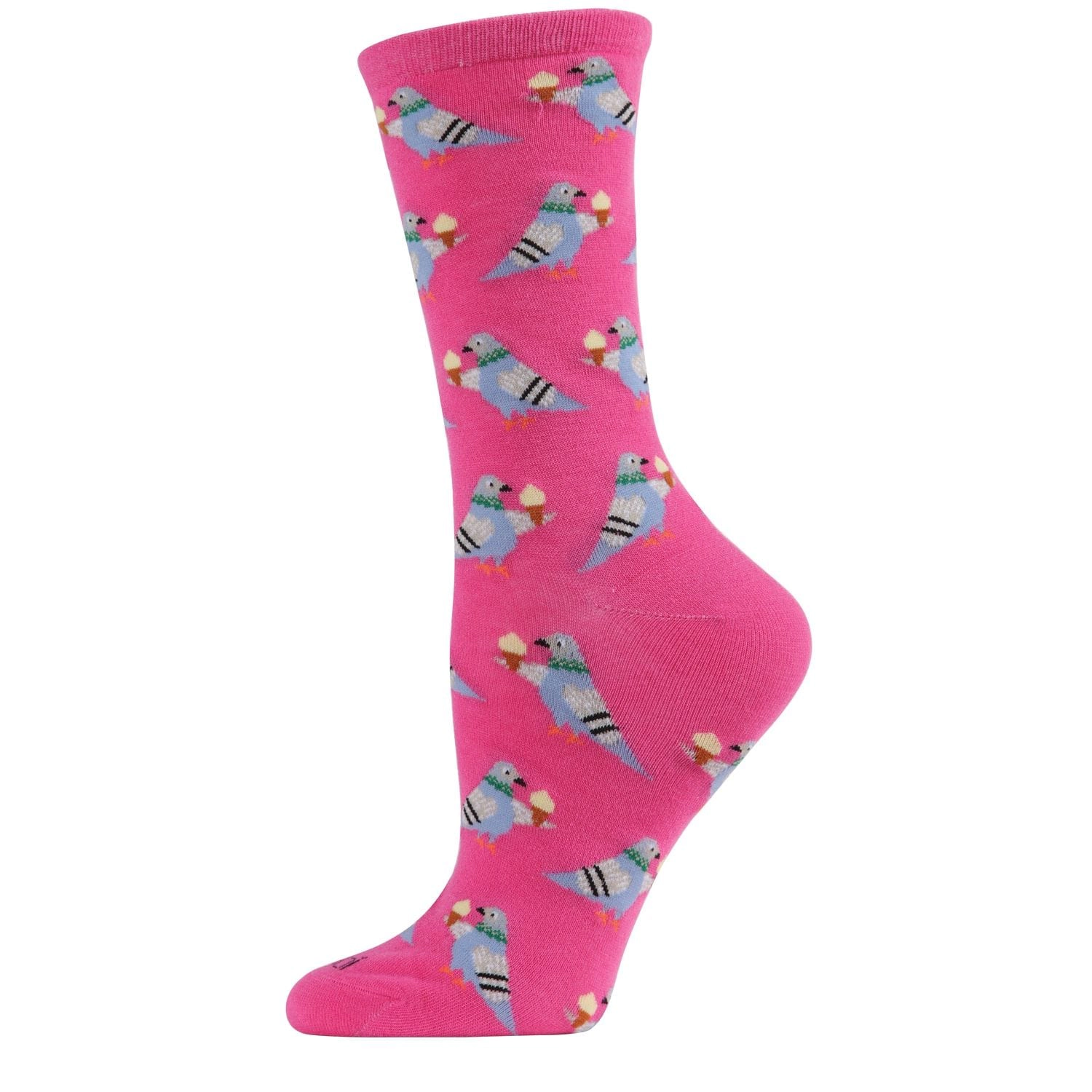 MeMoi Feed the NYC Pigeons Bamboo Blend Crew Socks