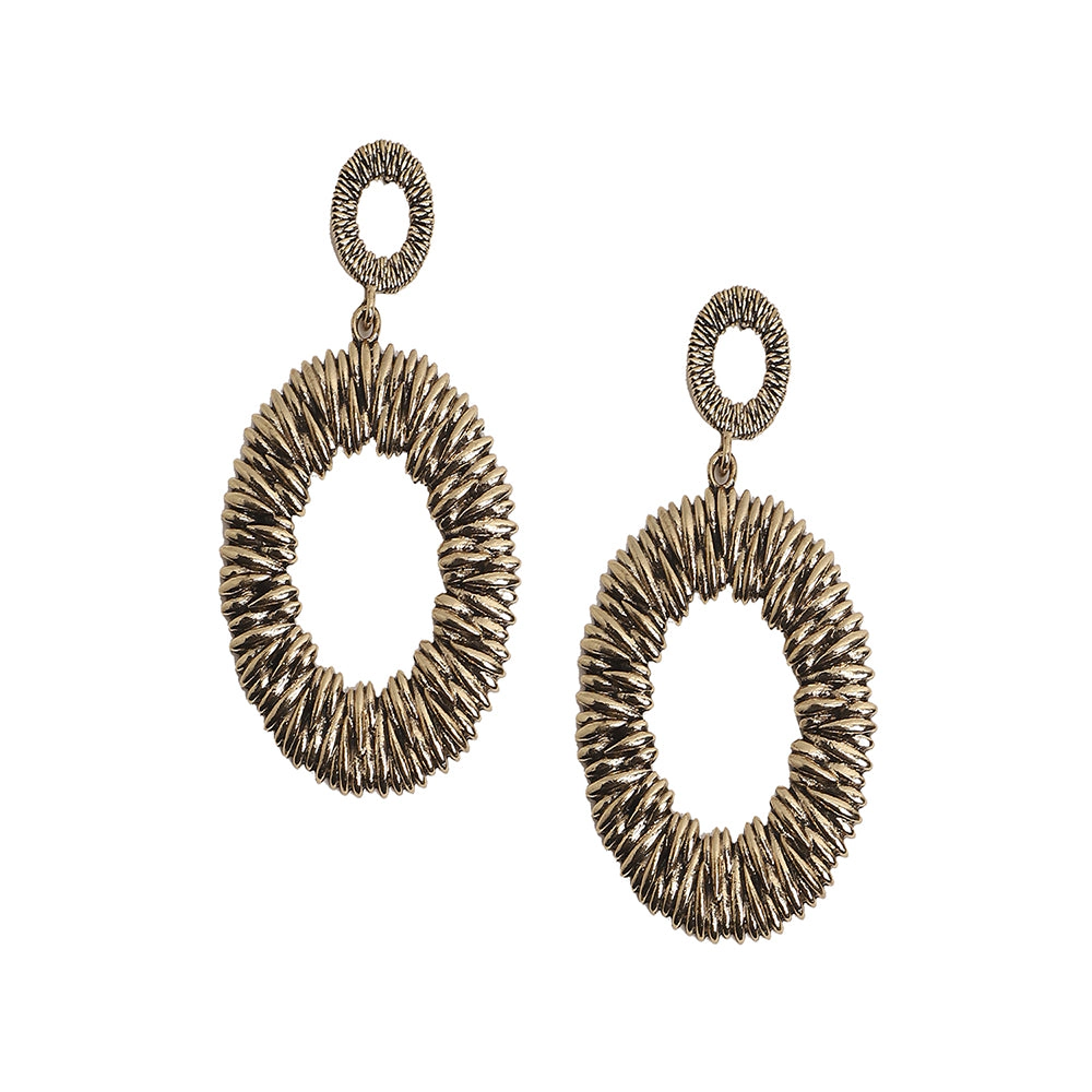 SOHI Women's Antique Gold Party Drop Earrings