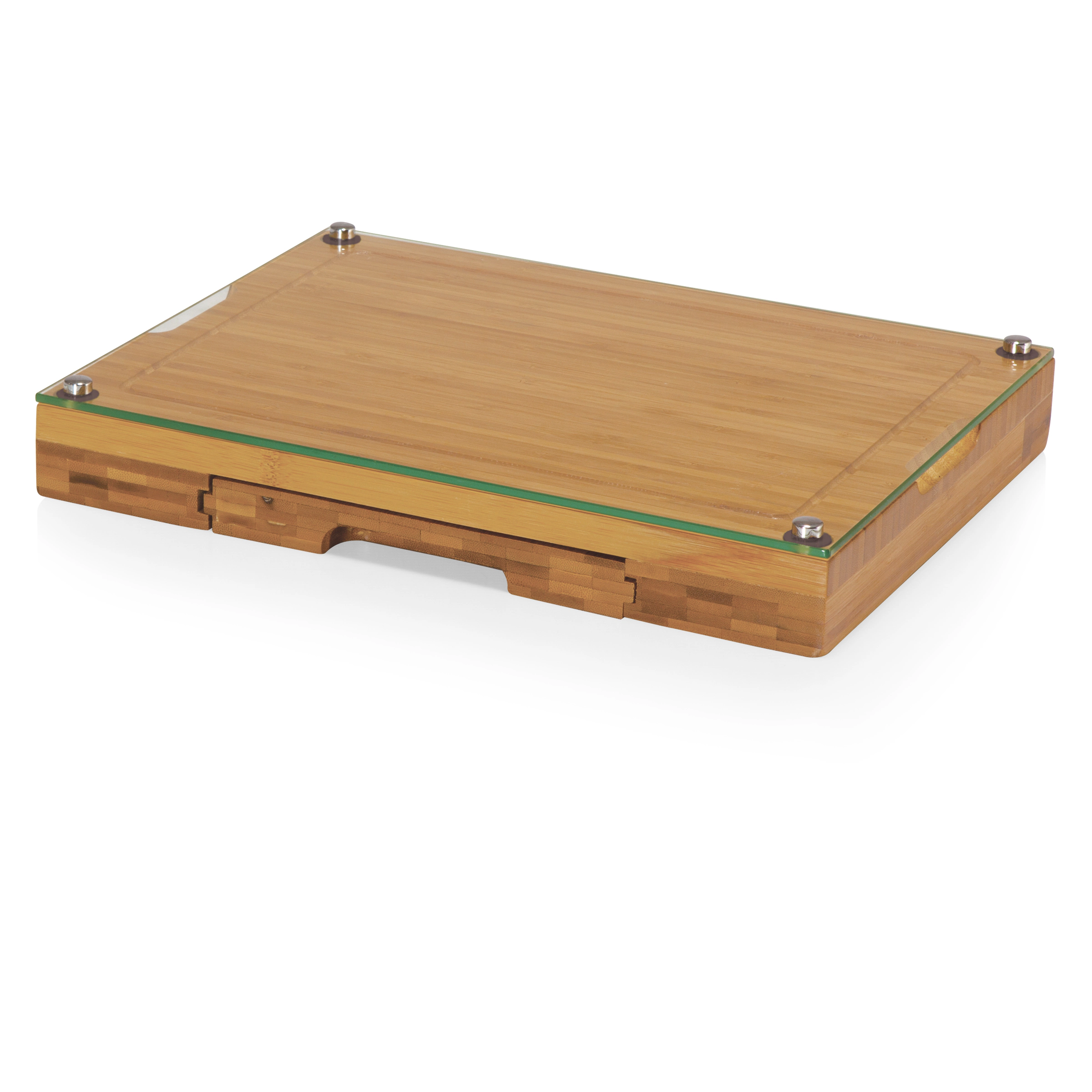 TOSCANA Concerto Glass Top Cheese Cutting Board & Tools Set