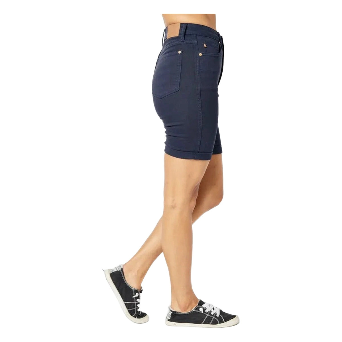 Judy Blue Womens Full High Waist Tummy Control Bermuda Shorts