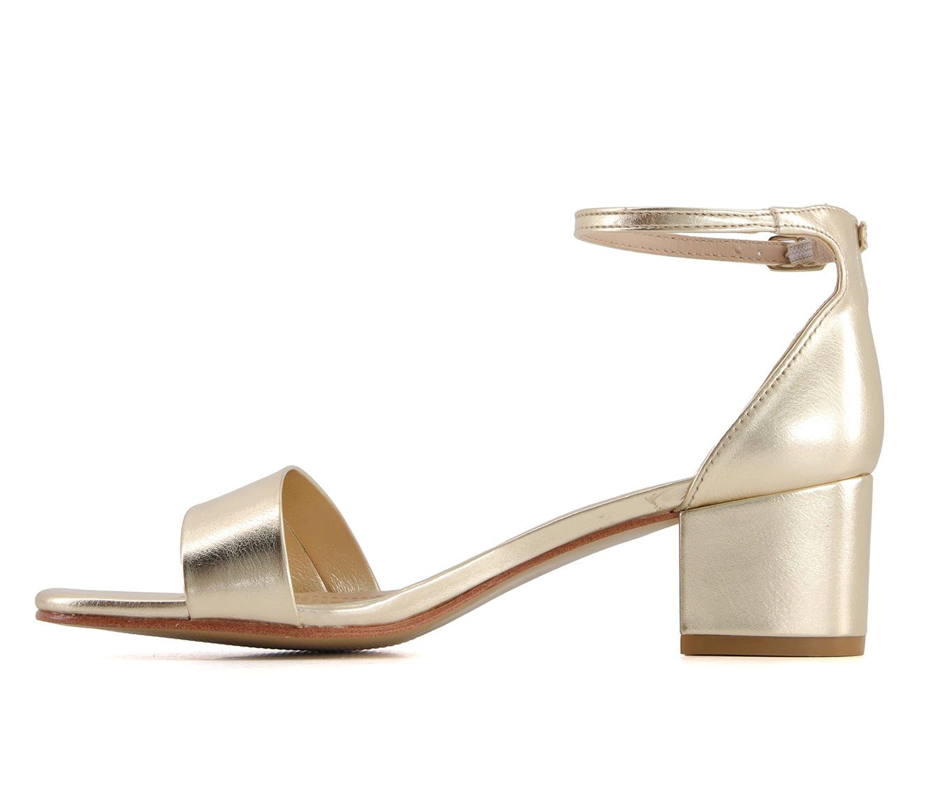 Andrea Womens Ankle Strap Heeled Sandals Or