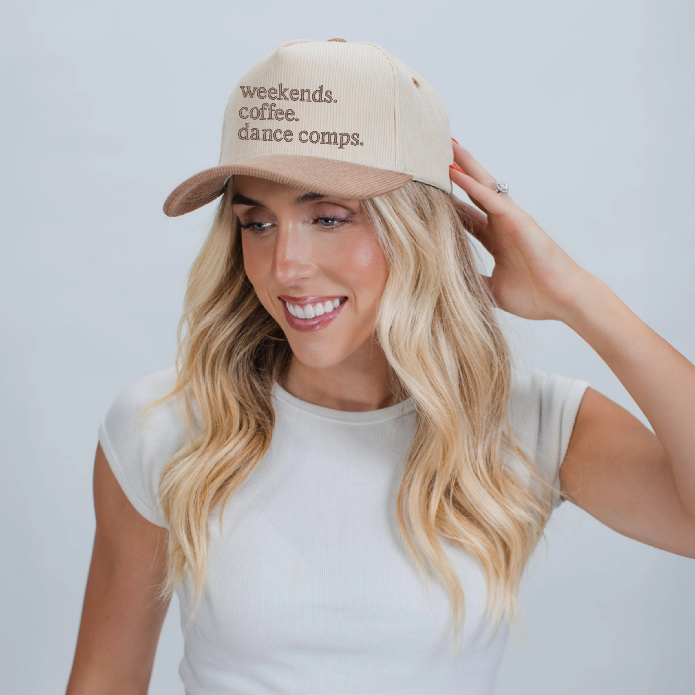 Simply Sage Market - Women's Corduroy Trucker Hat Weekends Coffee Dance Comps