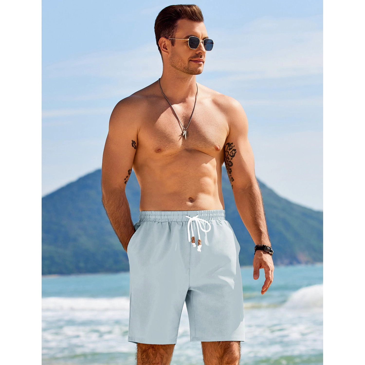 COOFANDY Mens  Ribbed Polo Shirts Short Sleeve Button Collar Casual Tops