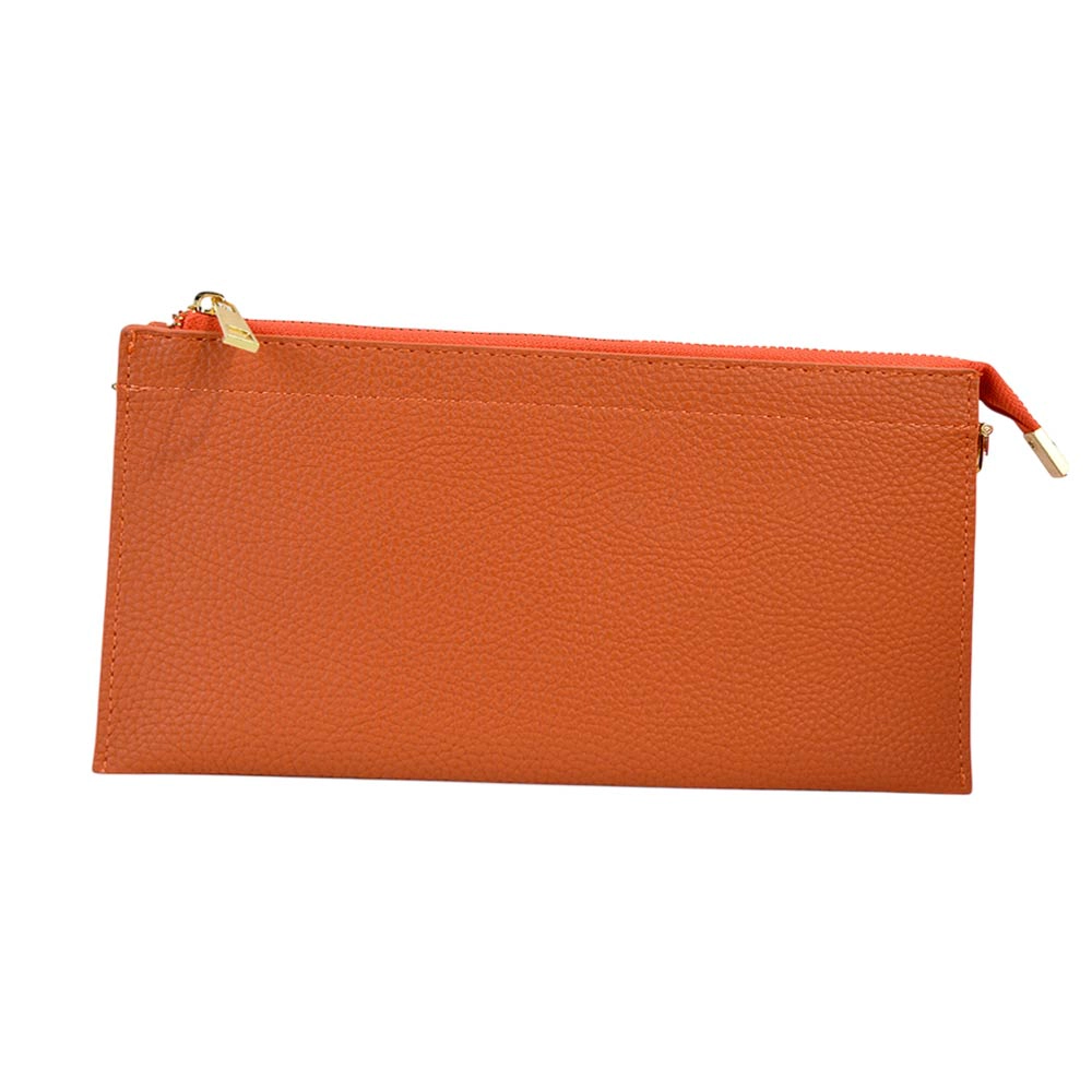 Fashnzfab Faux Leather Slim Wallet Crossbody Bag