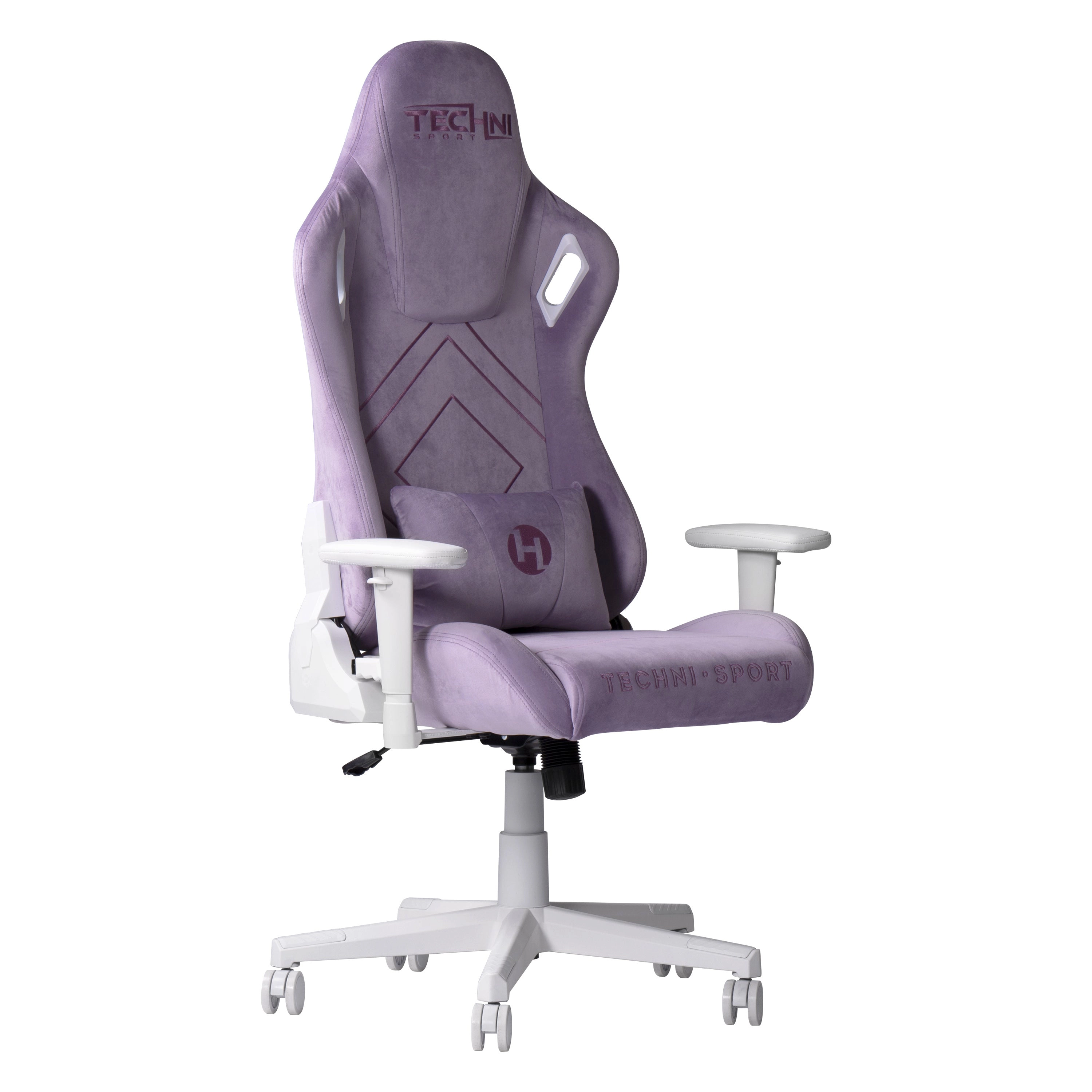 Platinum-Level Gaming Chairs Techni Sport TSF45C Velvet Memory Foam Gaming Chair Purple