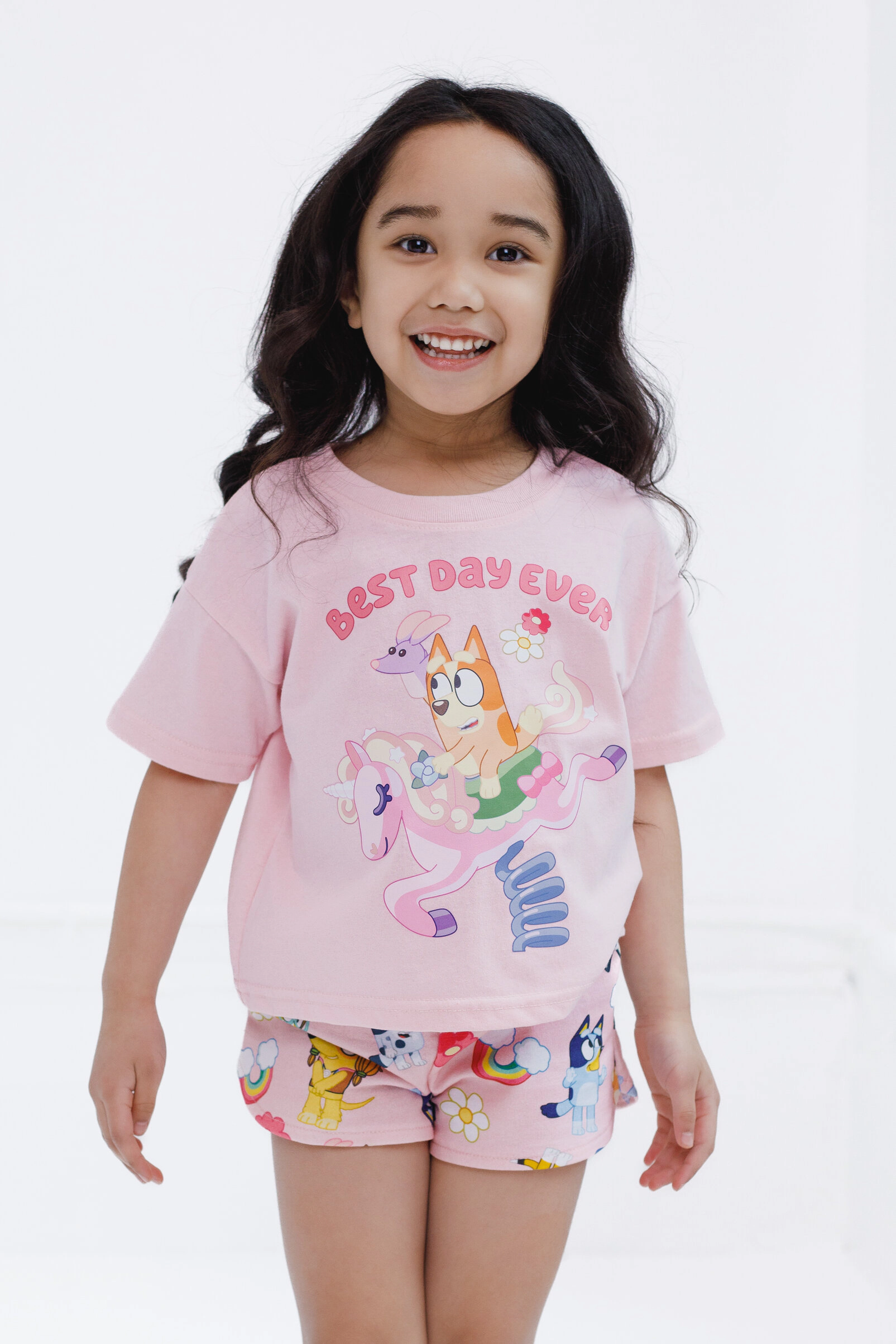 Bluey Girls' 2-Piece T-Shirt and Shorts Set