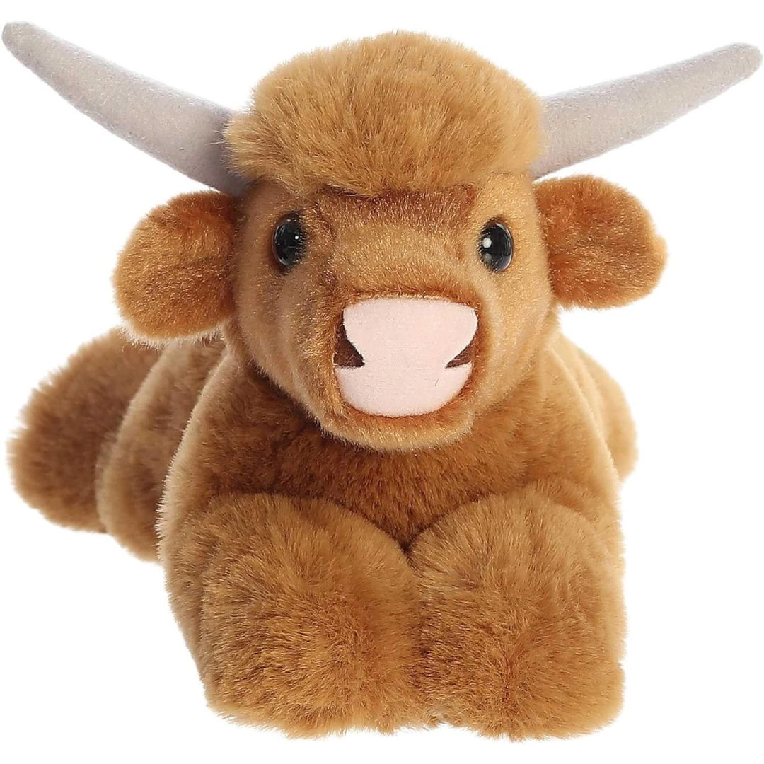 Aurora Mini Flopsie Highland Cow 8-Inch Stuffed Animal Plush