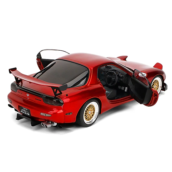 Jada Mazda Rx7 Type Rs (Fd3S) Rhd (Right Hand Drive) Orange Metallic "Pink Slips" Series 1/18 Diecast Model Car