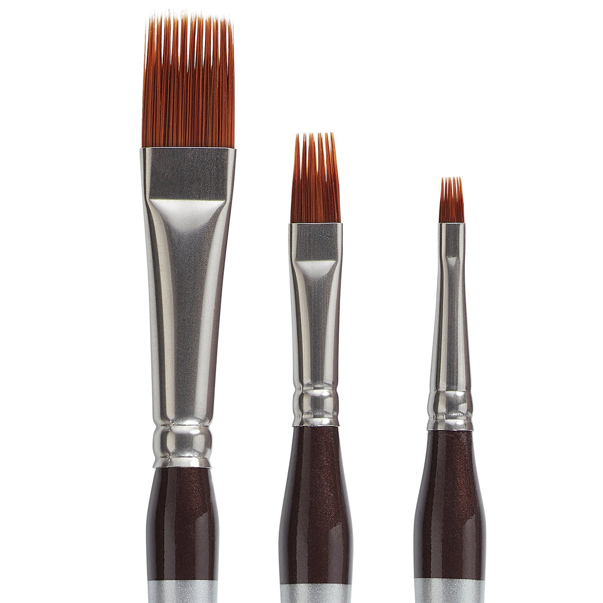 KINGART Precision™ 2120 Flat Rake Brush Set 3 pc