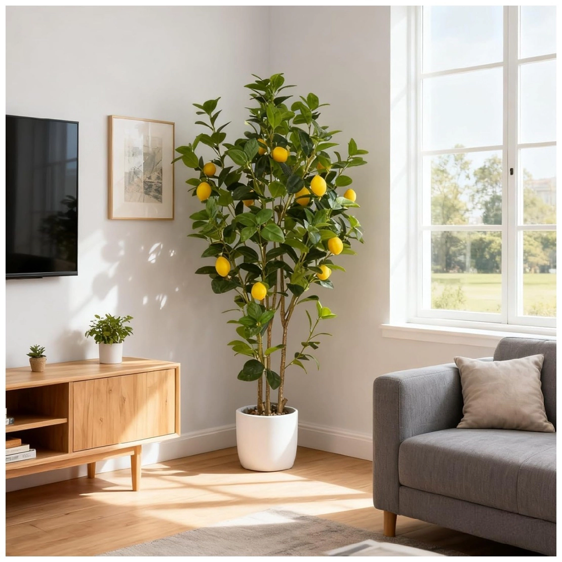 BebreezChic Lifelike Artificial Tree for Indoor & Outdoor,Faux Planter Potted Fake Tree Flower, for Home, Office