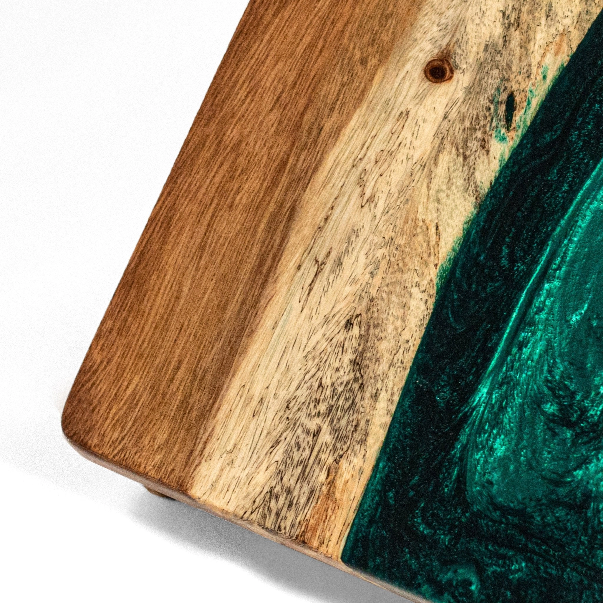 Elakai  The River Epoxy Resin With Live Edge Acacia Pathfinder Art Cornhole Boards