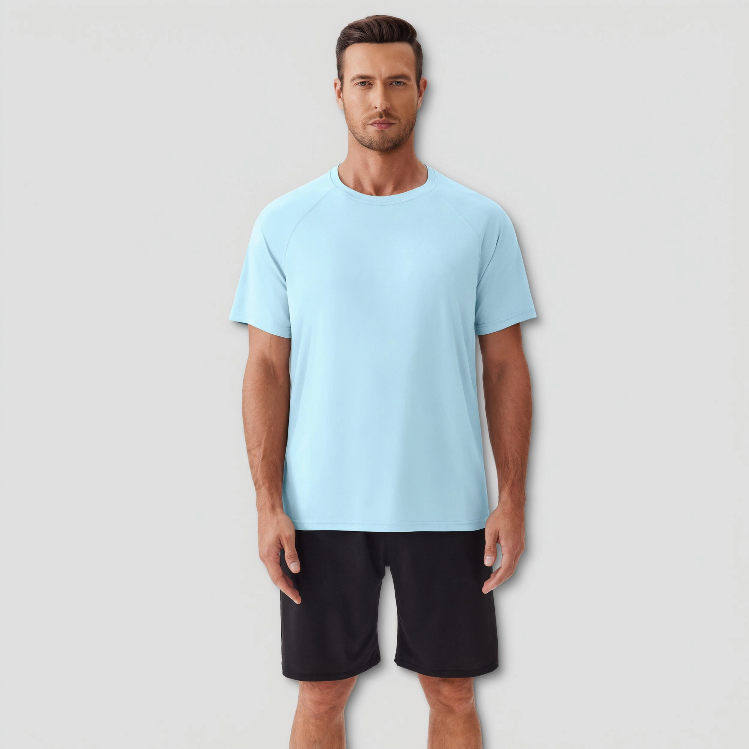Pinspark Men's Short Sleeve Crew Neck Athletic Performance T-Shirt