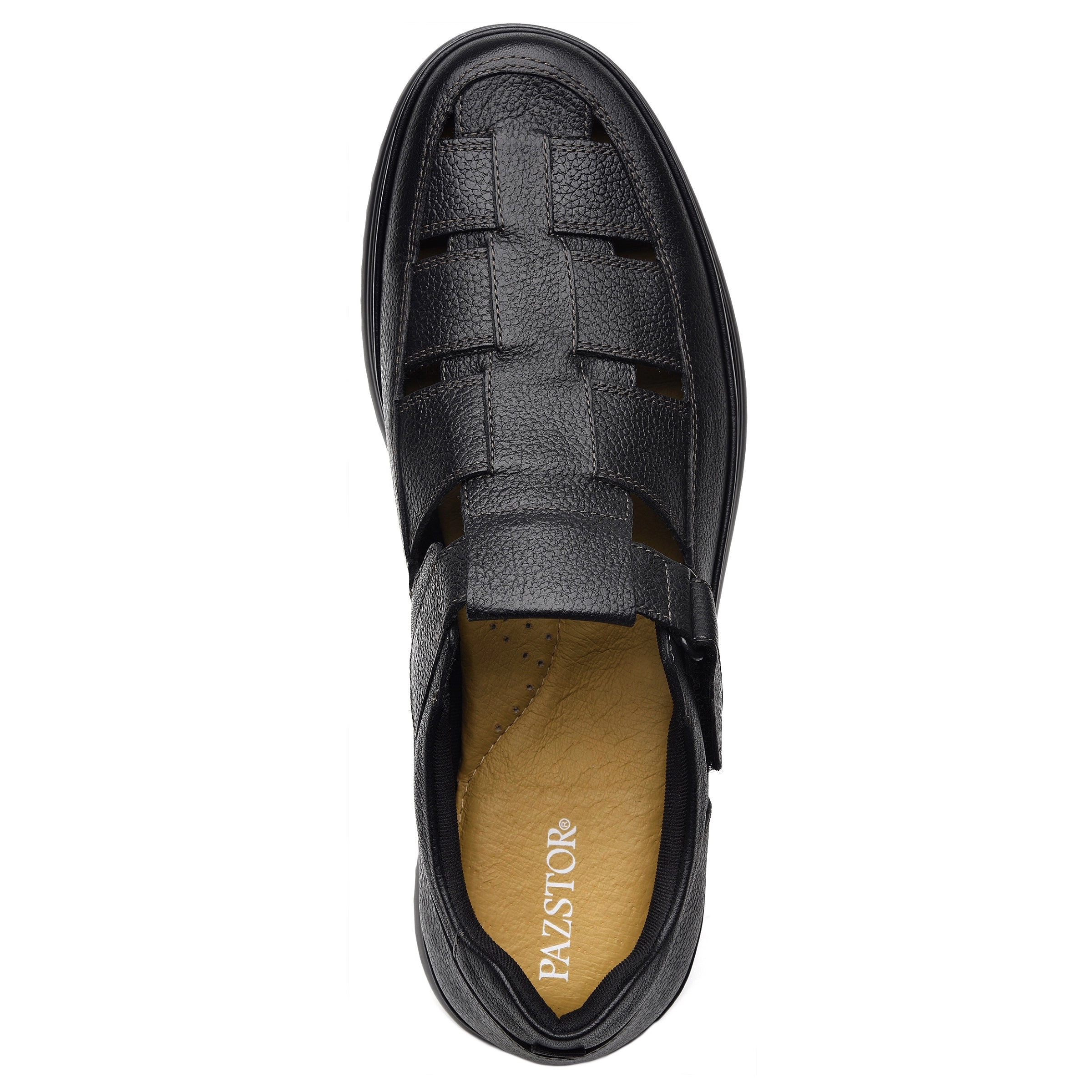 Pazstor Men's Closed-Toe Leather Fisherman Sandals Memphis