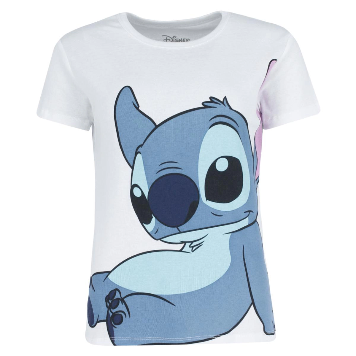 Jerry Leigh Women's Disney Stitch Short Sleeve Baby Tee