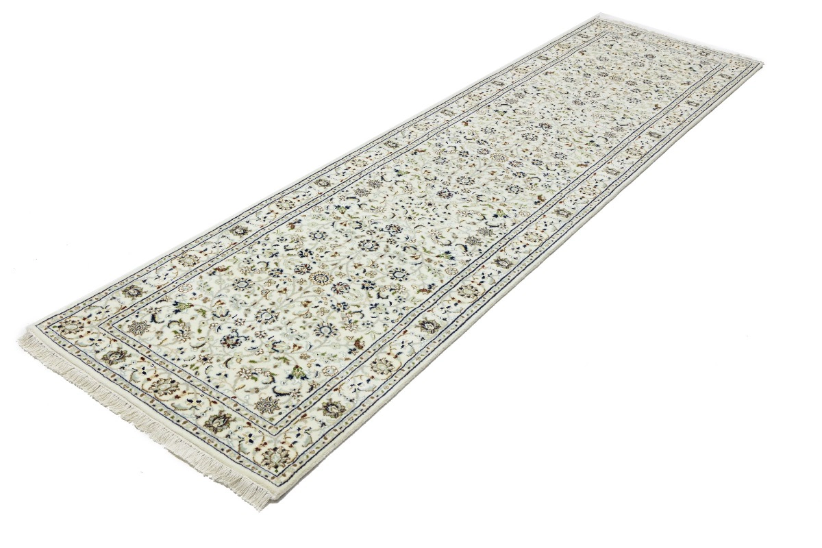 Magic Rugs 2'9 x 10'2 Cream Indo-Nain Hnad Knotted Wool Runner Rug