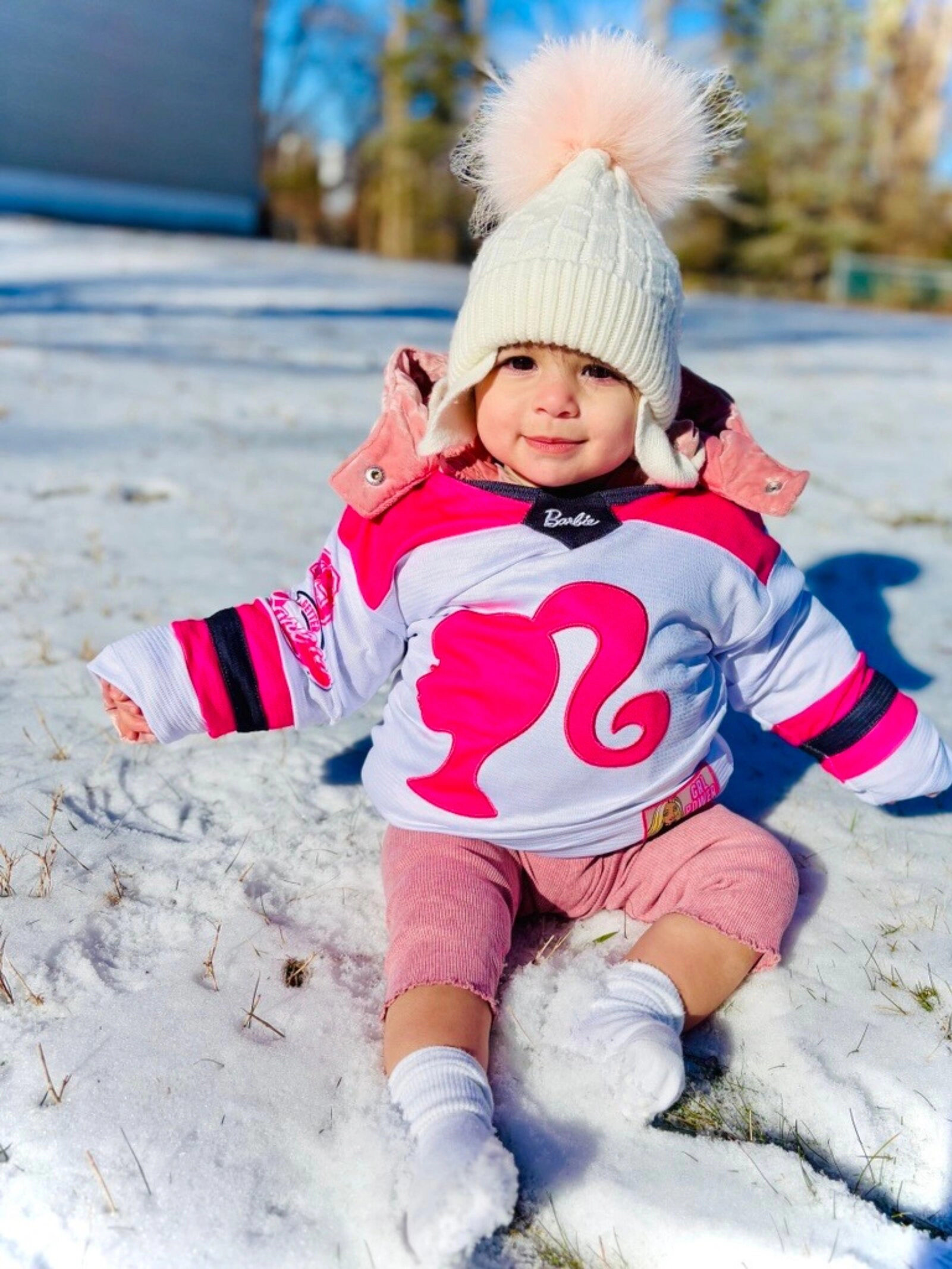 Barbie Girls' Athletic Hockey Jersey