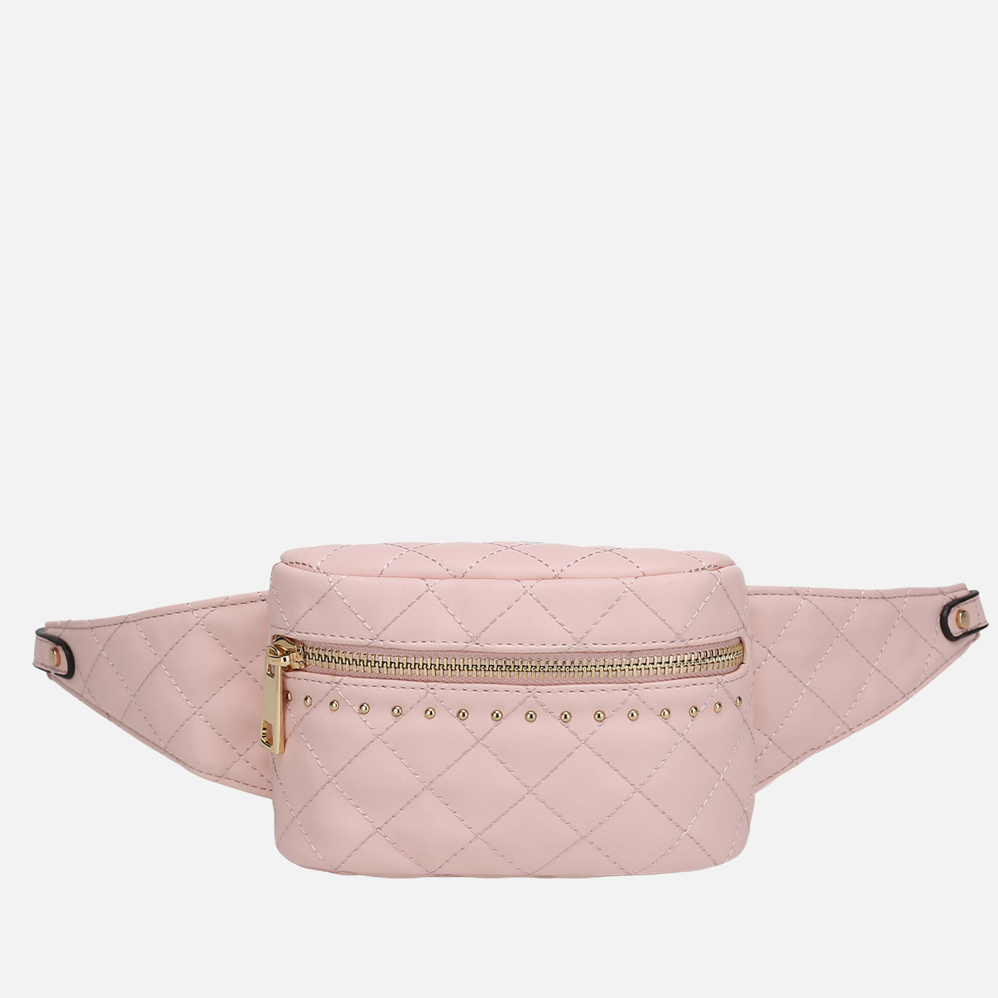 Mia K Collection Camilia Vegan Leather Belt Waist Bag, Gold-Tone Hardware