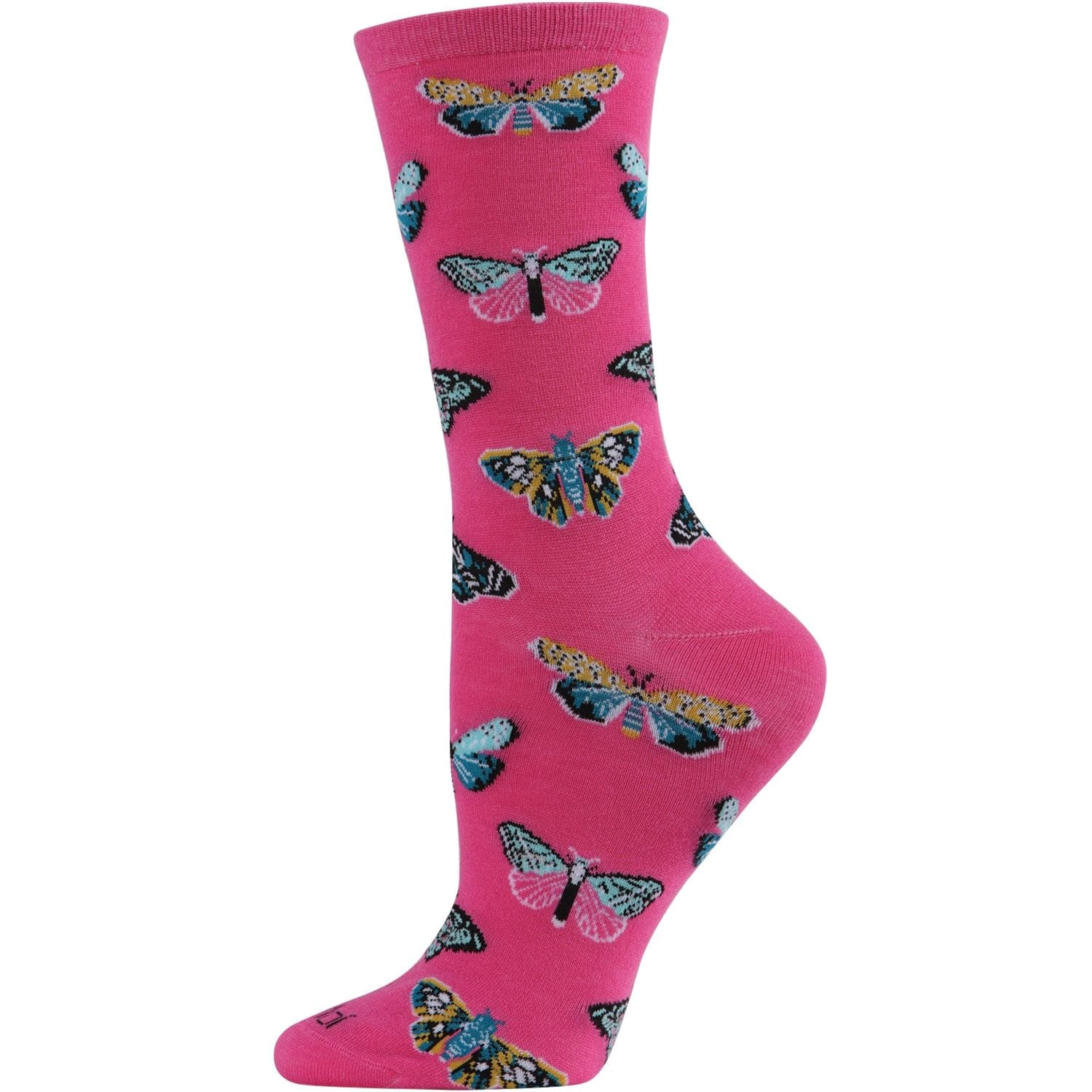 MeMoi Butterfly Bamboo Blend Crew Socks
