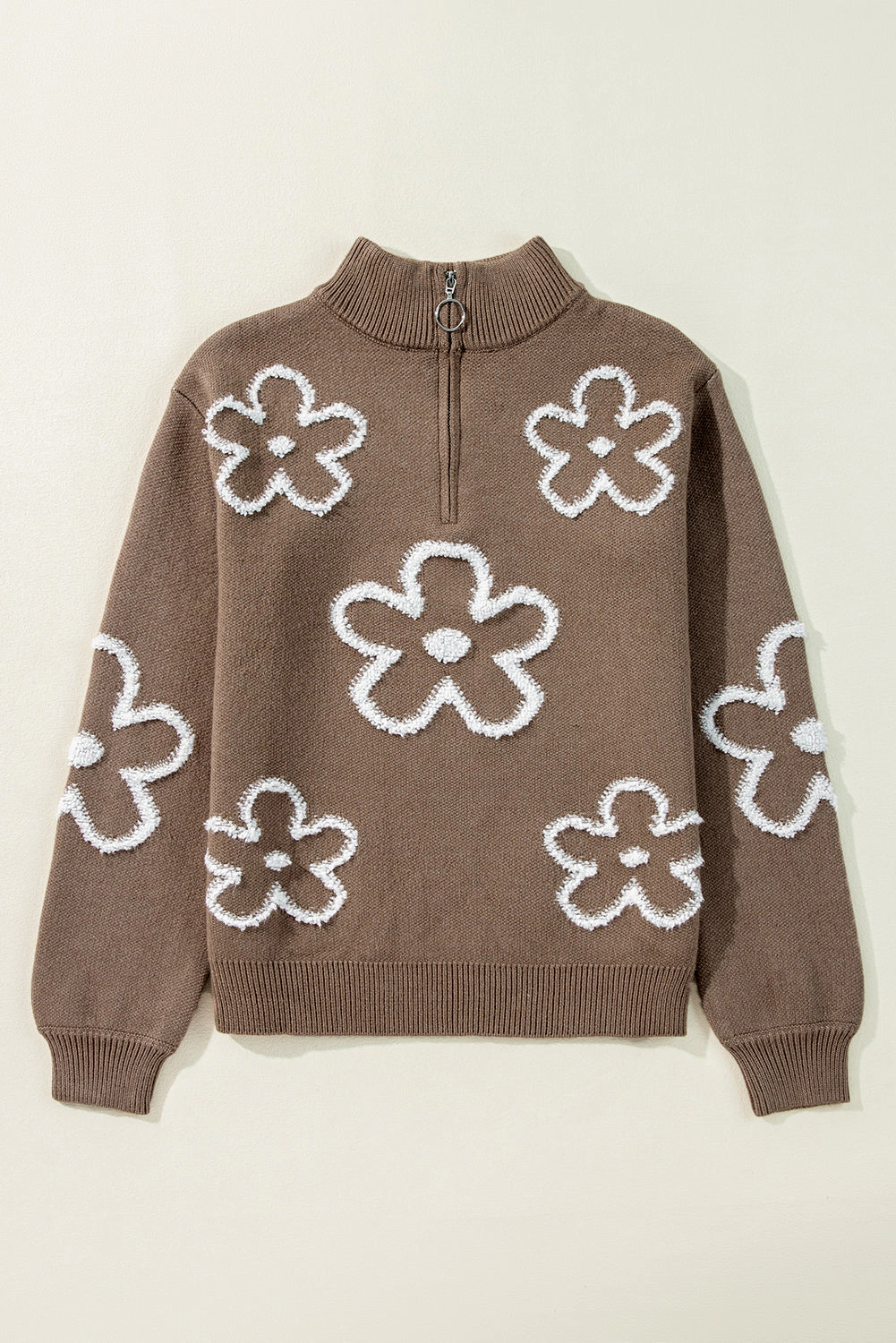 Threaded Pear Women's Eleanor Half Zipper Stand Sweater