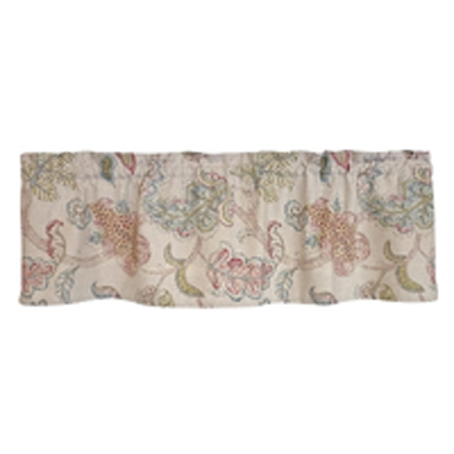 RLF Home 100% Cotton High Quality Tila Tailored Window Valance with 1.5" Rod Pocket 50" W X 12" L Gray