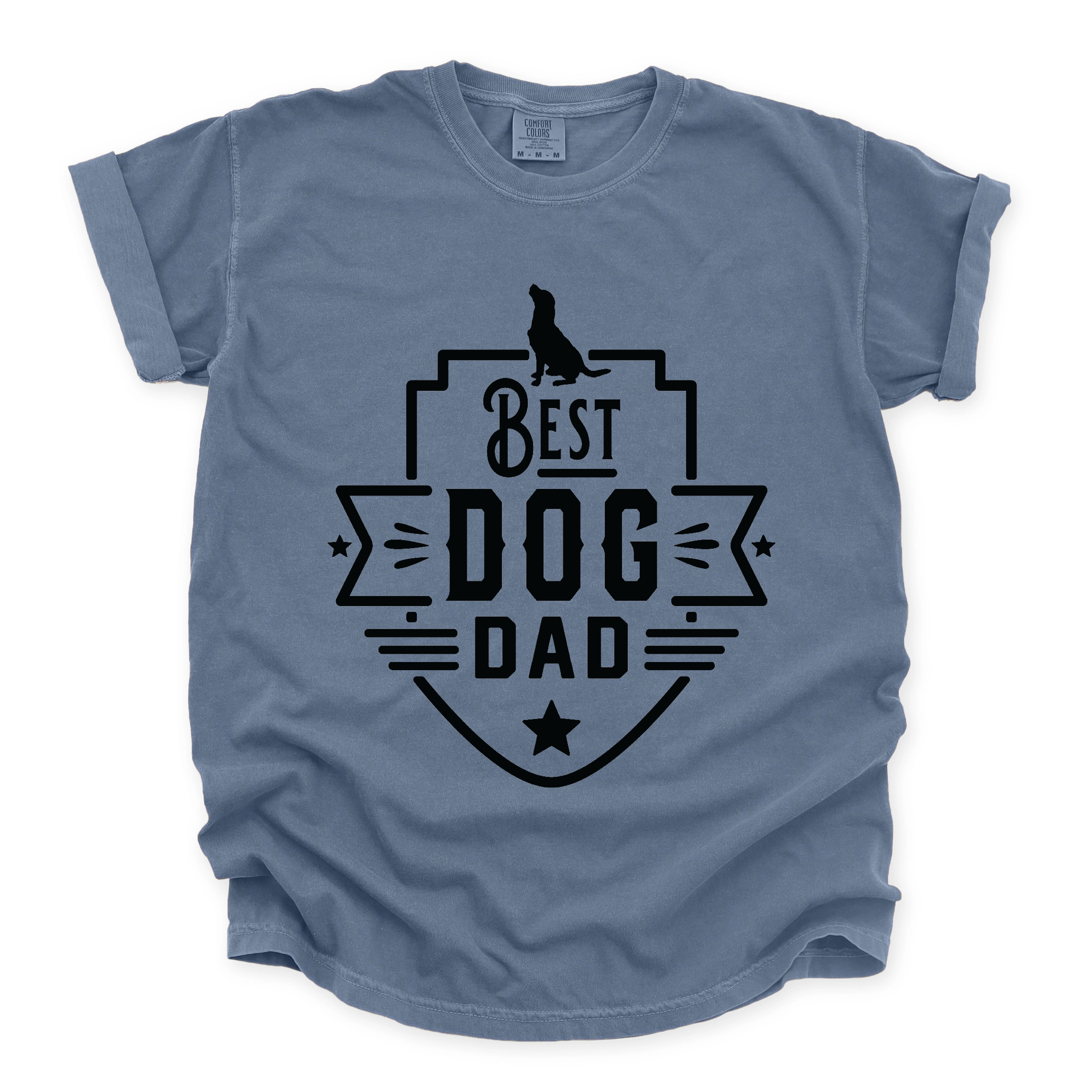 Simply Sage Market - Best Dog Dad Men's Garment Dyed Graphic T-Shirt