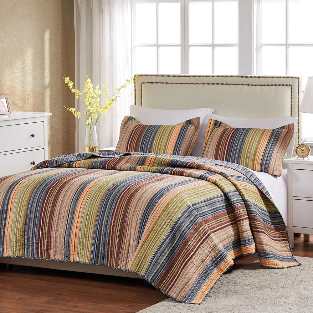 Greenland Home Fashion Katy Quilt And Pillow Sham Set 2 Piece