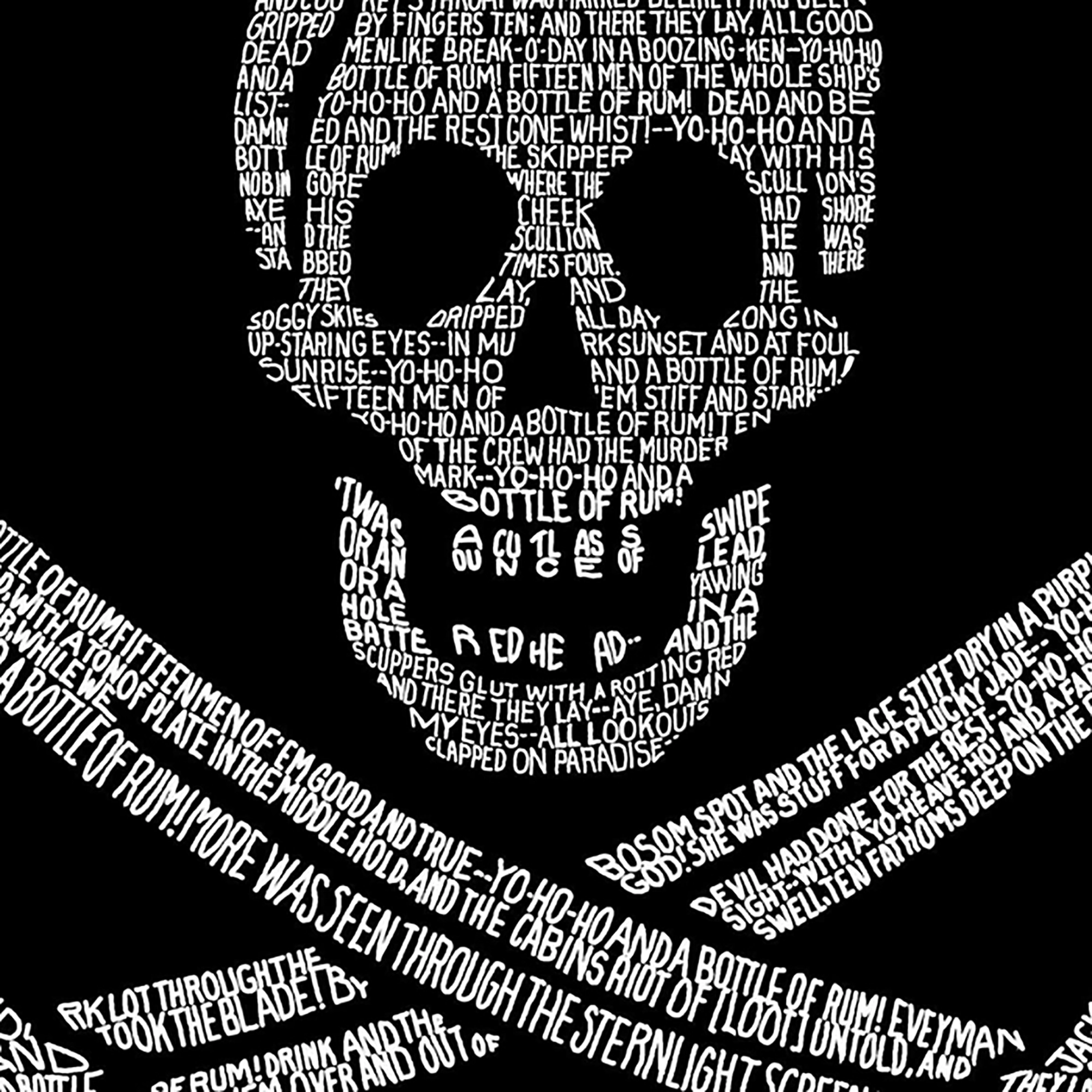 LA Pop Art Men's Word T-Shirt - Lyrics to Legendary Pirate Song