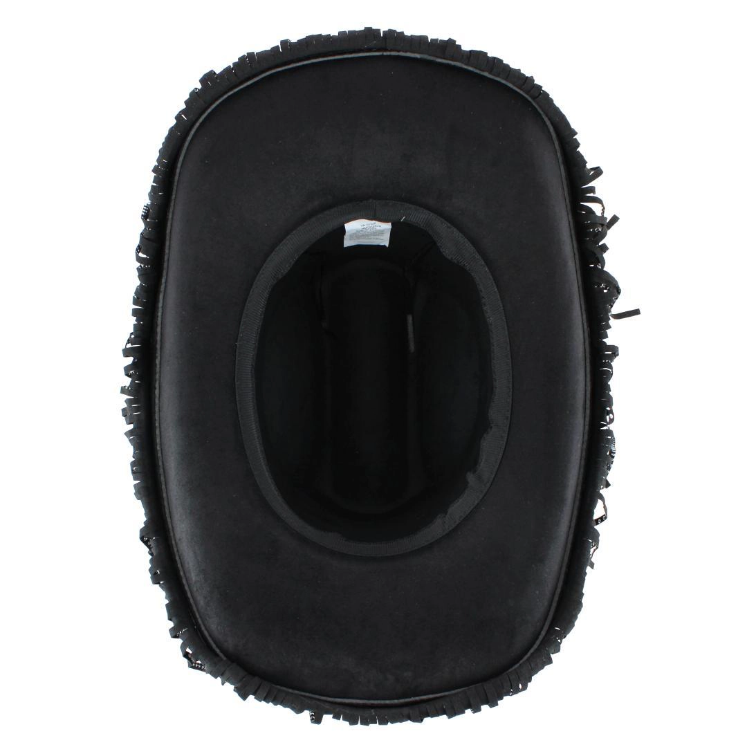 CTM® Women's Studded Fringe Western Cowboy Hat
