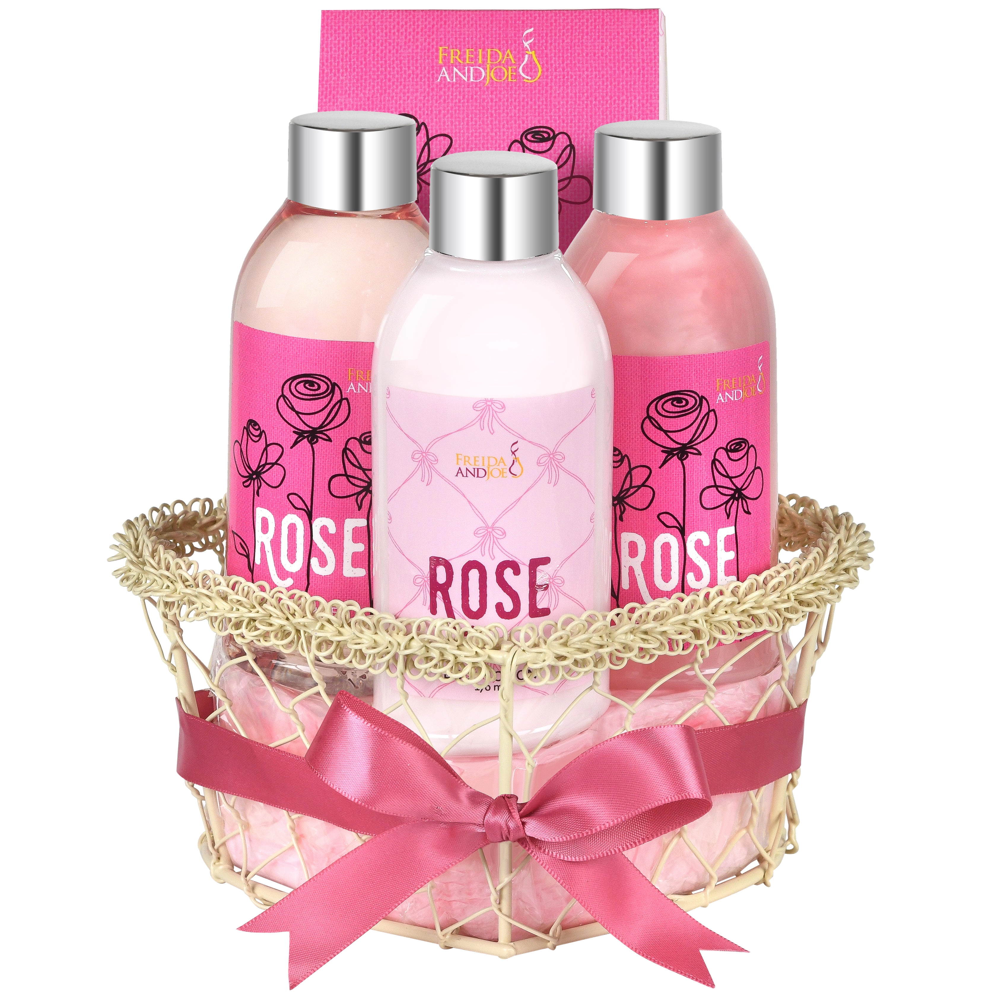 Freida and Joe Women Rose Fragrance Spa Bath & Body Set