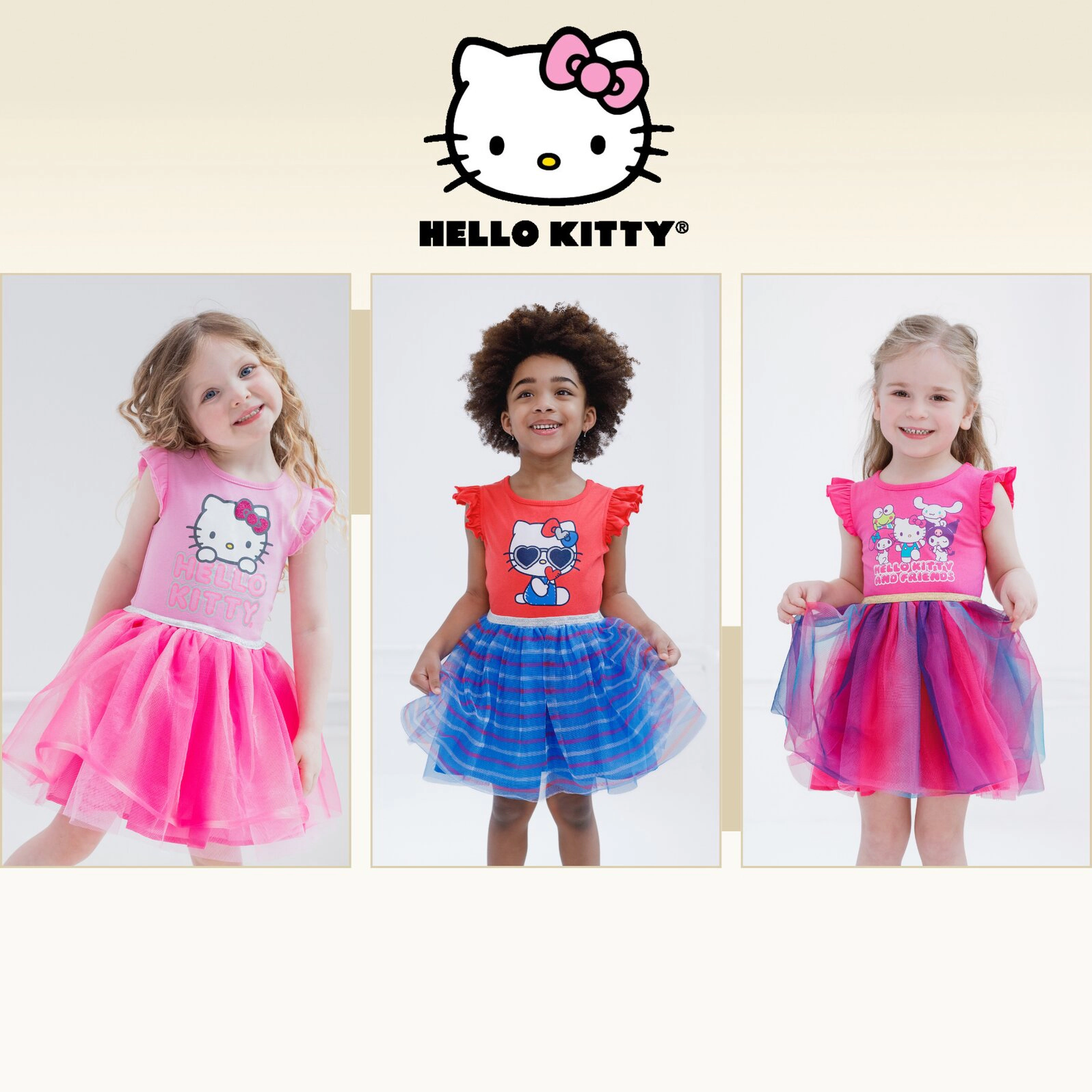 Hello Kitty Girls' Sleeveless Tutu Dress