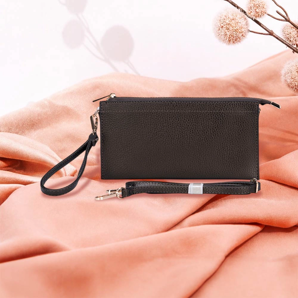 Fashnzfab Faux Leather Slim Wallet Crossbody Bag