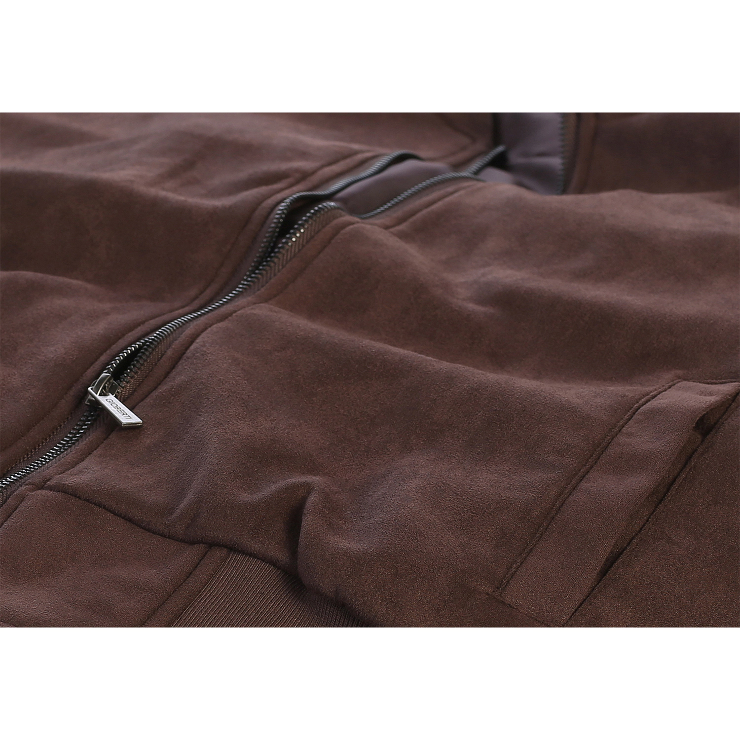Gioberti Men's Faux Suede Bomber Jacket with Warm Light Inner Padding