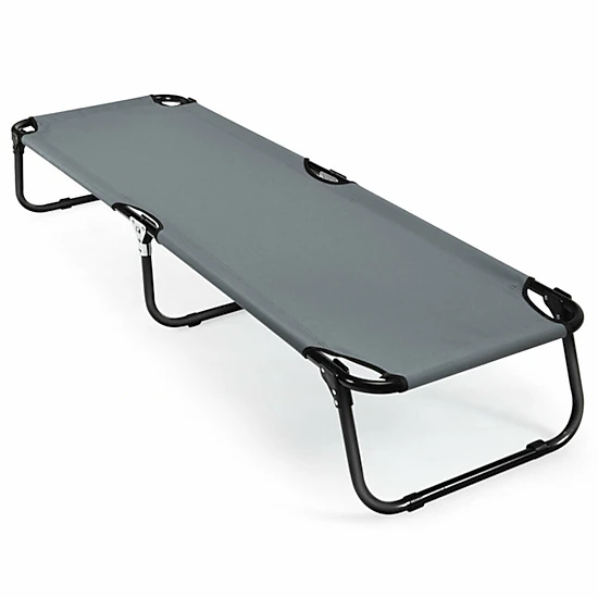 SUGIFT 75-in 330-lb Capacity Folding Camping Cot Bed with Rust