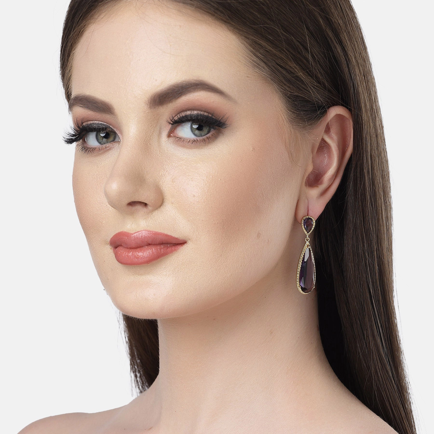 AGP PARIS Womens Diva Sleek Water Droplet Drop Earrings