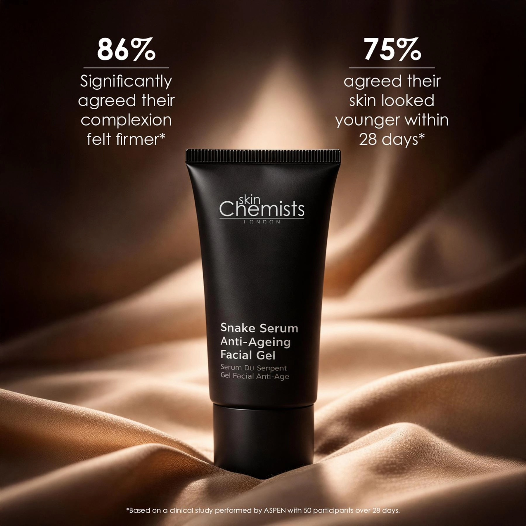 skinChemists Snake Serum Anti-Ageing Facial Gel 30ml - Firms, Smooths Fine Lines & Wrinkles