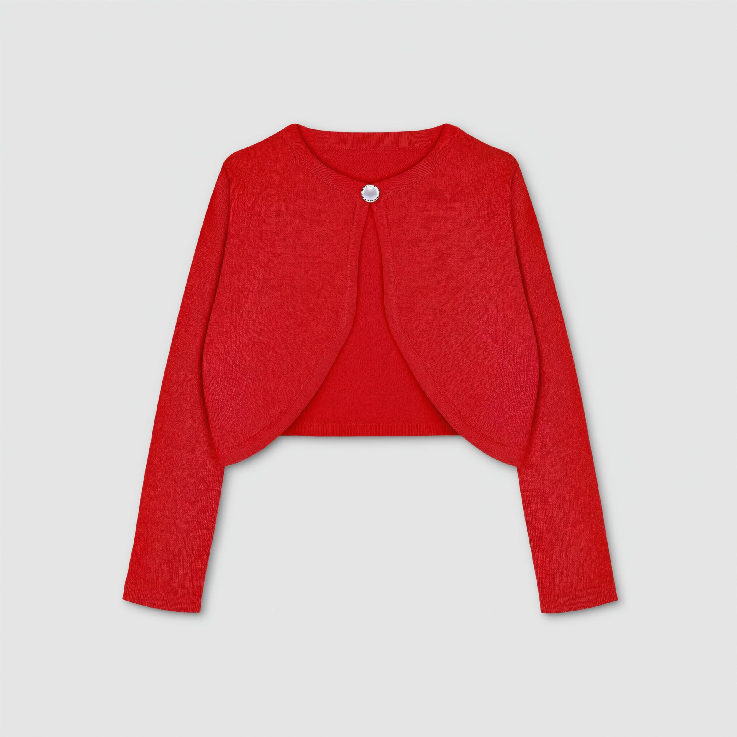 Arshiner Girls Open Front Shrug Cardigan Kids Children Knit Long Sleeve Bolero With Button Closure