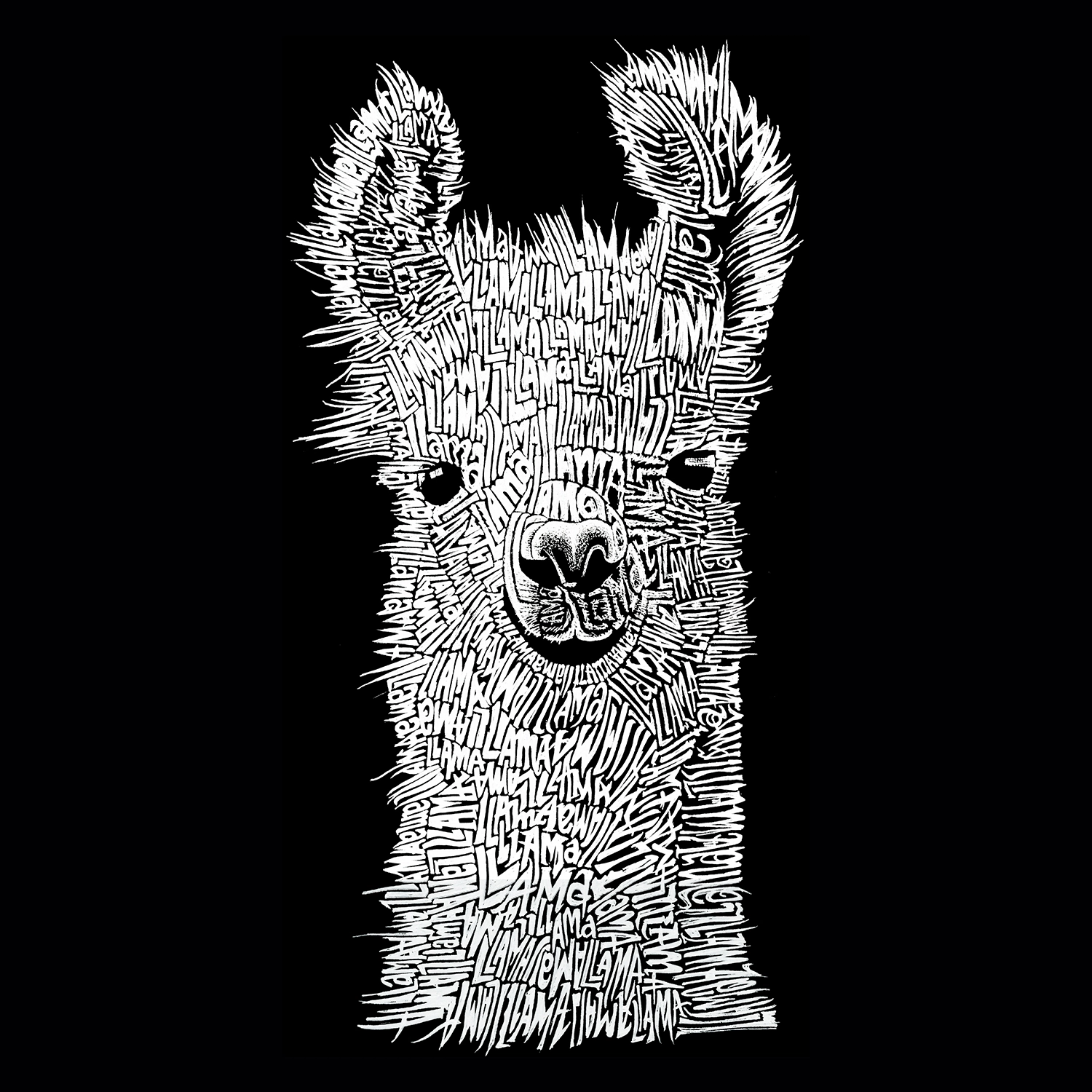 LA Pop Art Men's Word T-Shirt - Llama