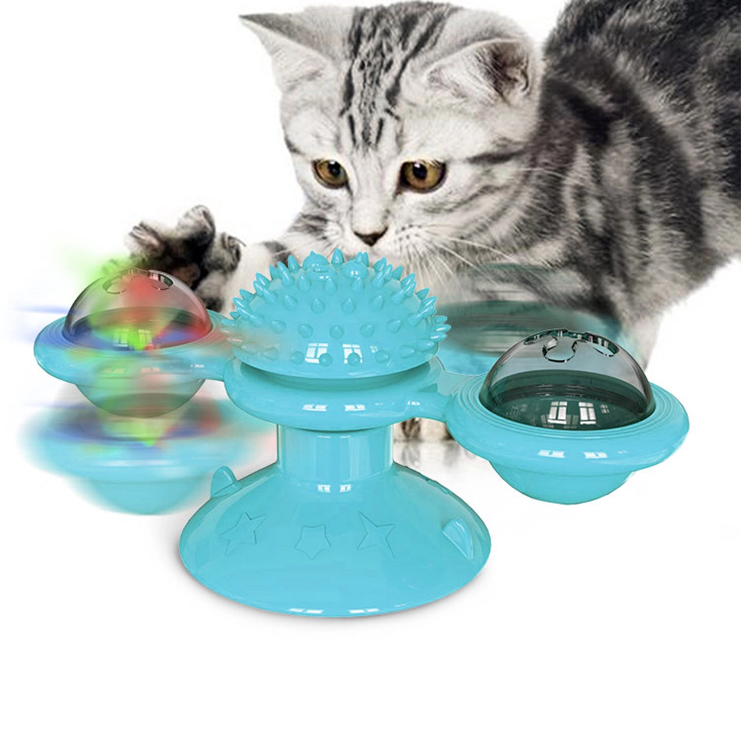 GBruno Interactive Windmill Cat Toy With Catnip Ball