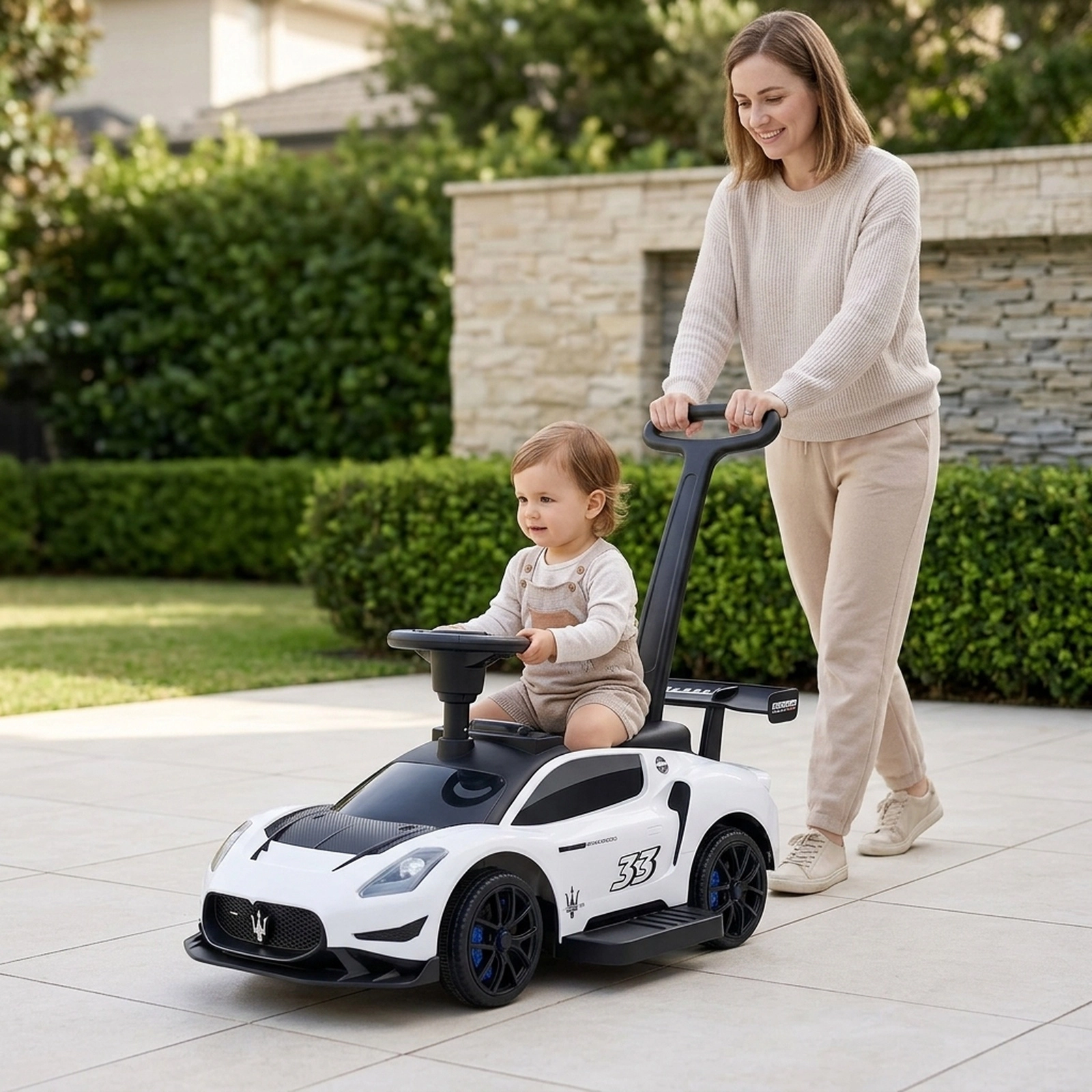 6V Electric Kids Ride on Car Pedal Start Music LED Lights USB Dashboard Under Seat Storage 18-60 Months 55-lb Limit