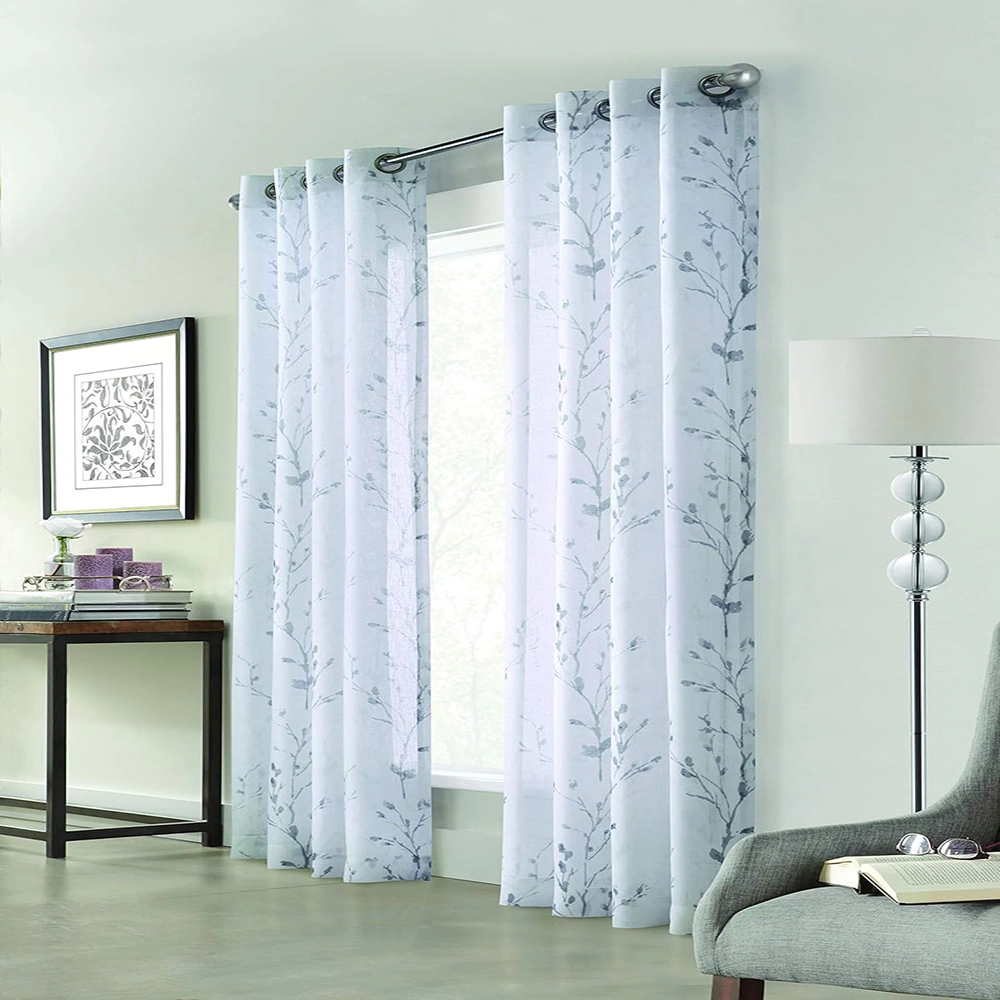 Commonwealth Primavera Printed Floral Window Curtain Panel White